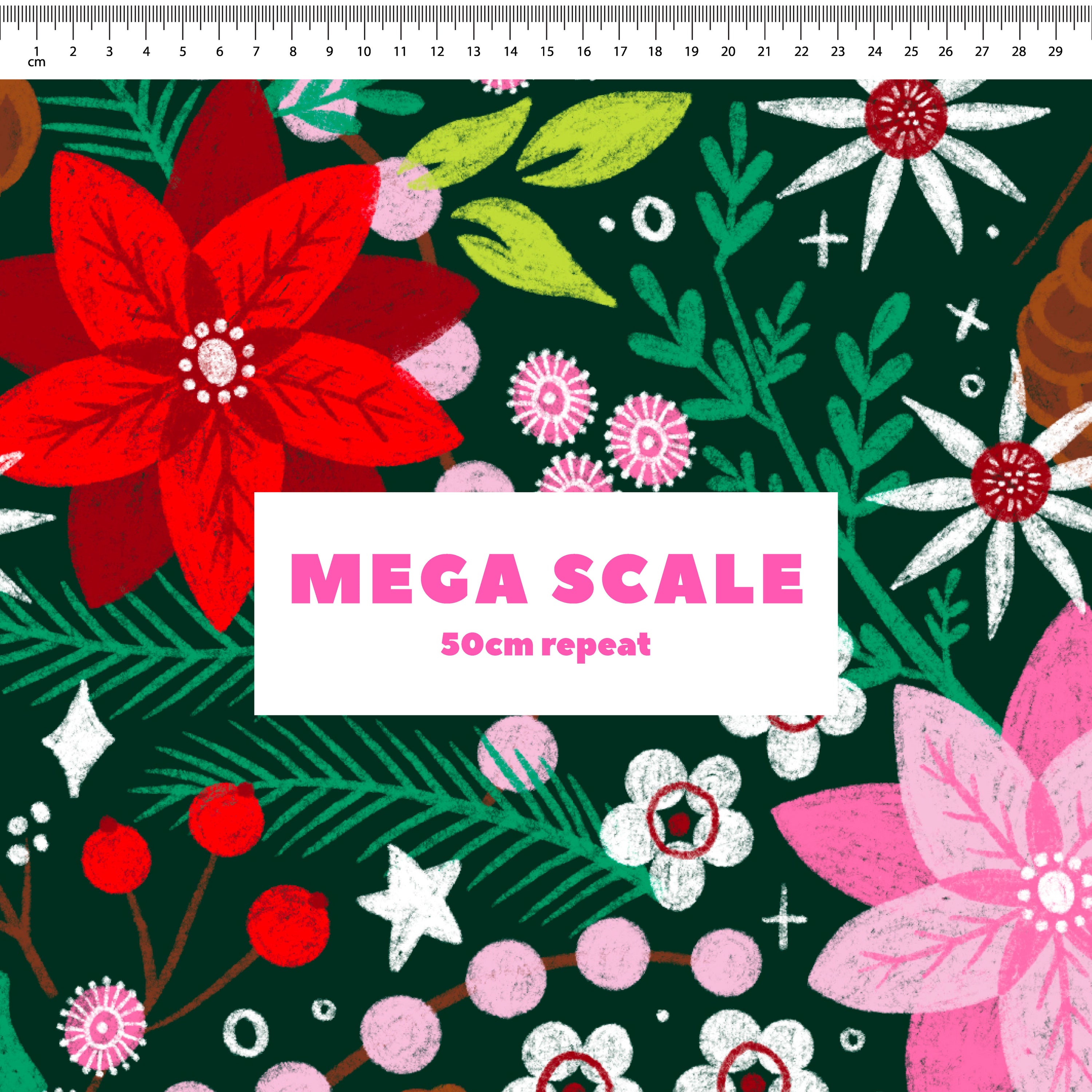 Christmas Florals Preorder Fabric