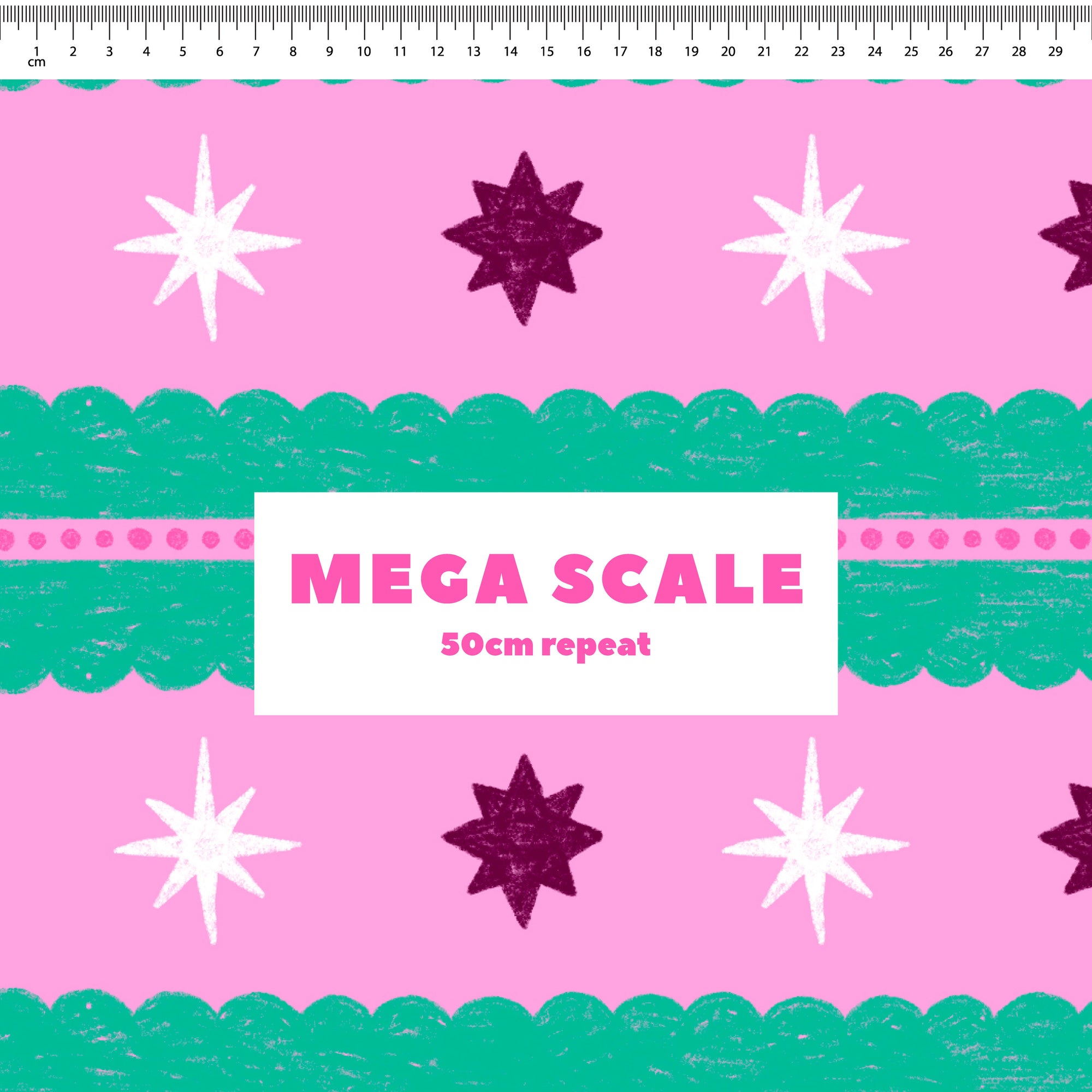 Christmas Folk Stripes (Pink) Preorder Fabric