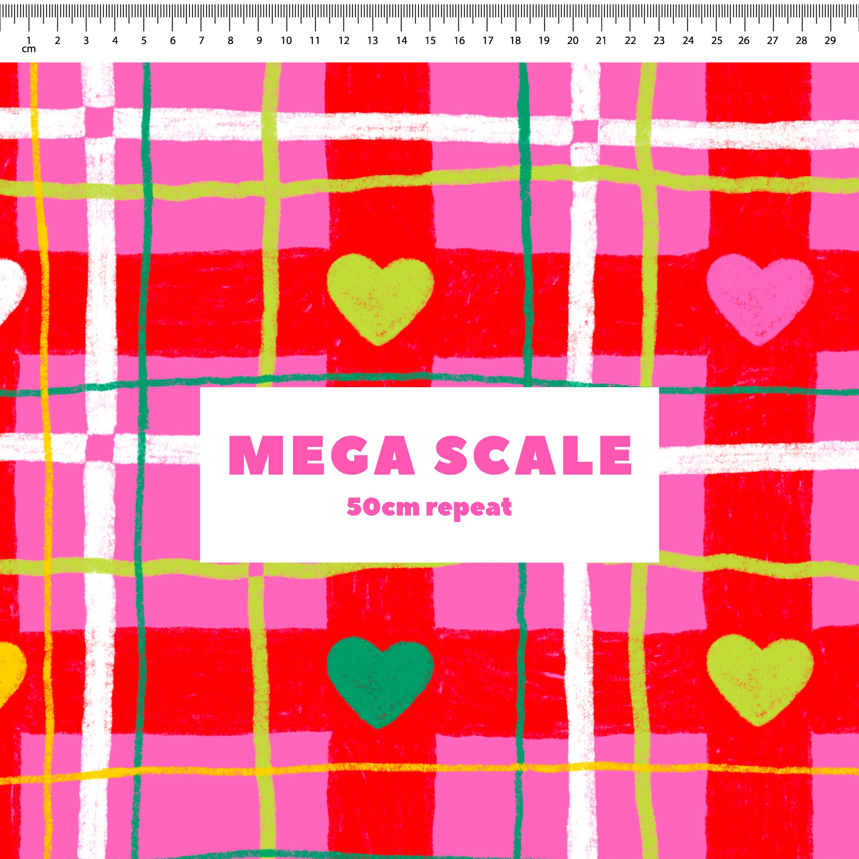 Christmas Hearts Plaid Preorder Fabric