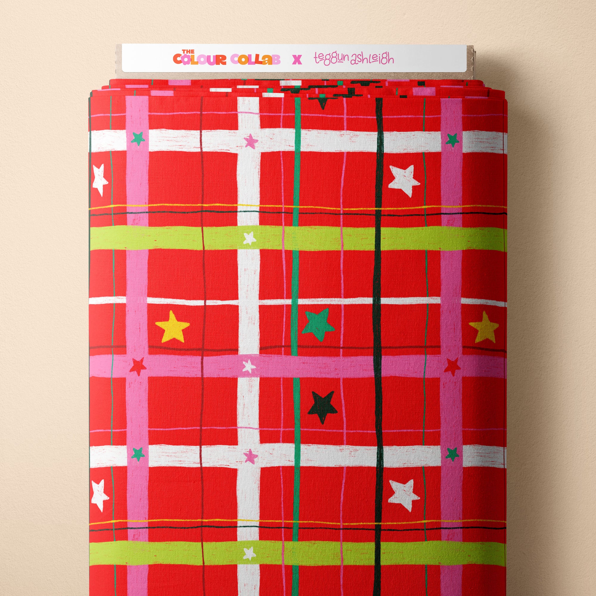 Christmas Stars Plaid Preorder Fabric