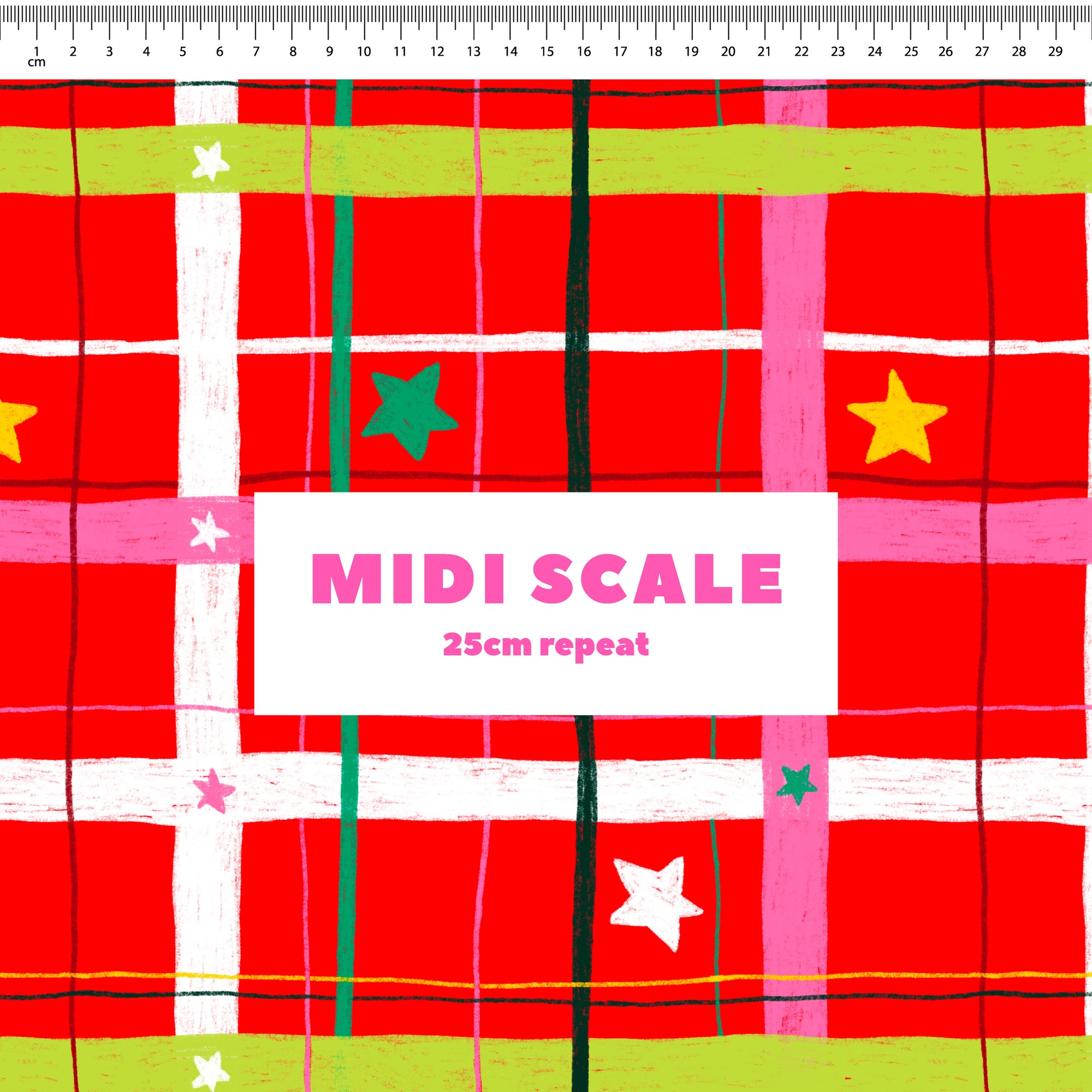 Christmas Stars Plaid Preorder Fabric