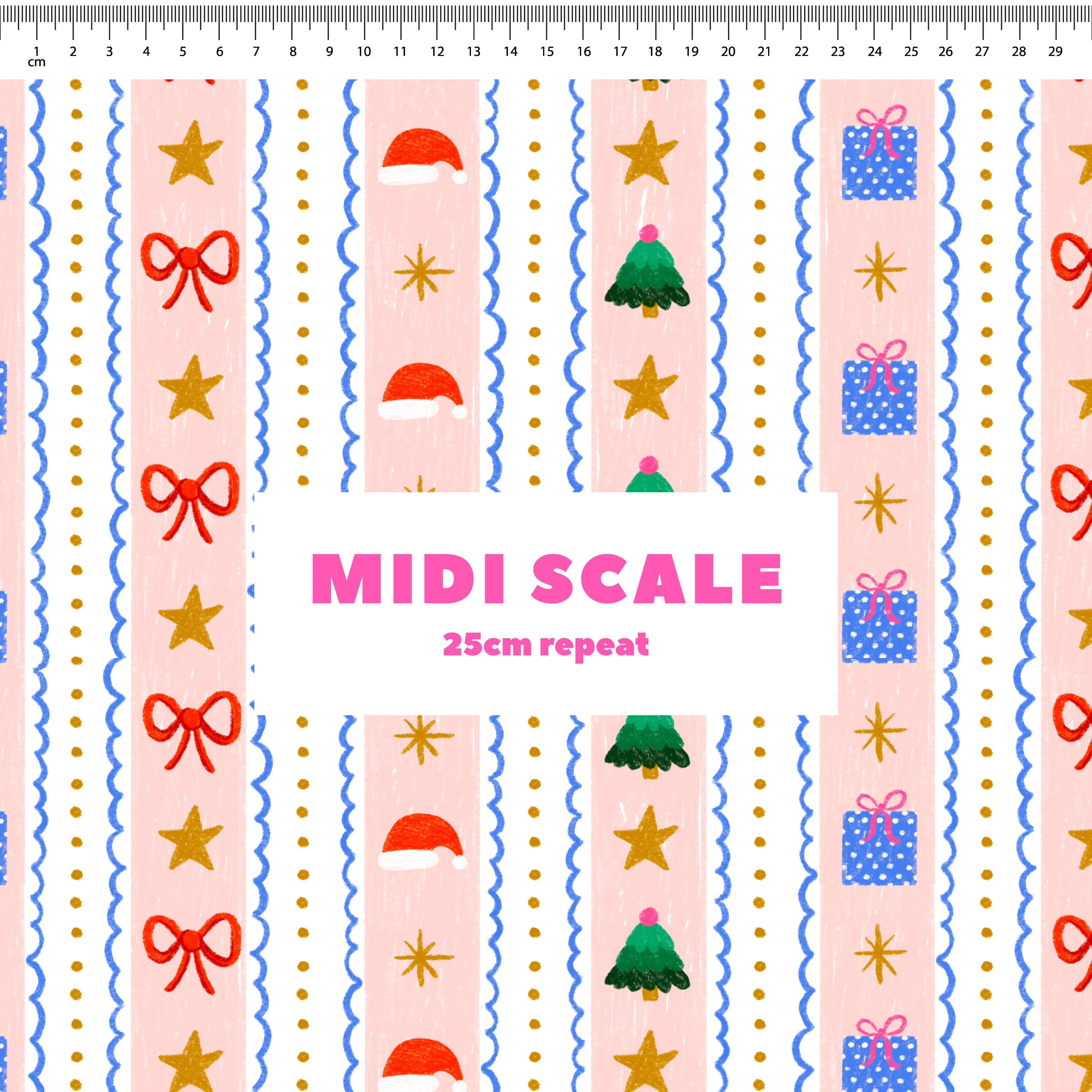Christmas Stripes Preorder Fabric