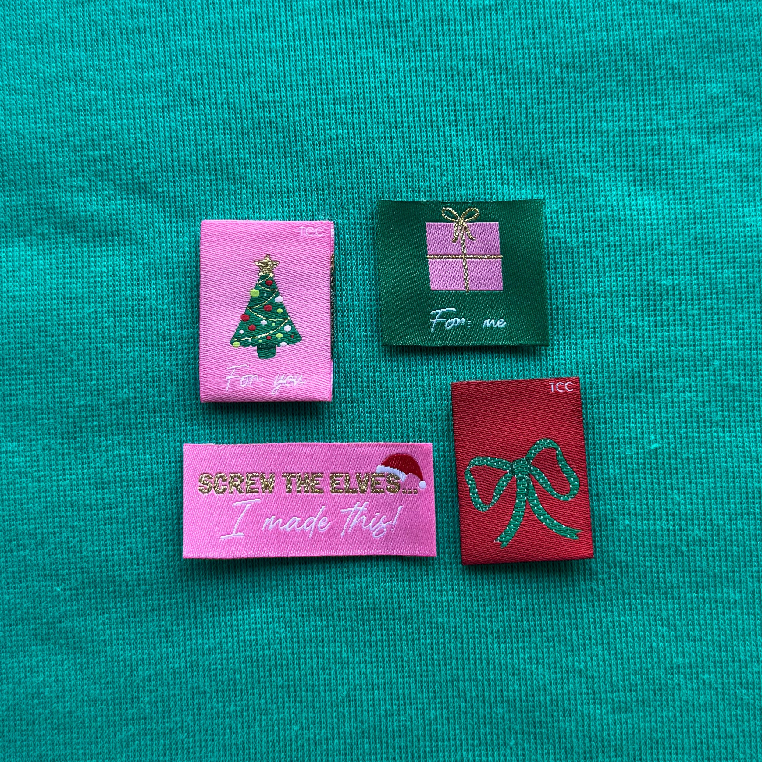 Christmas Sew In Labels