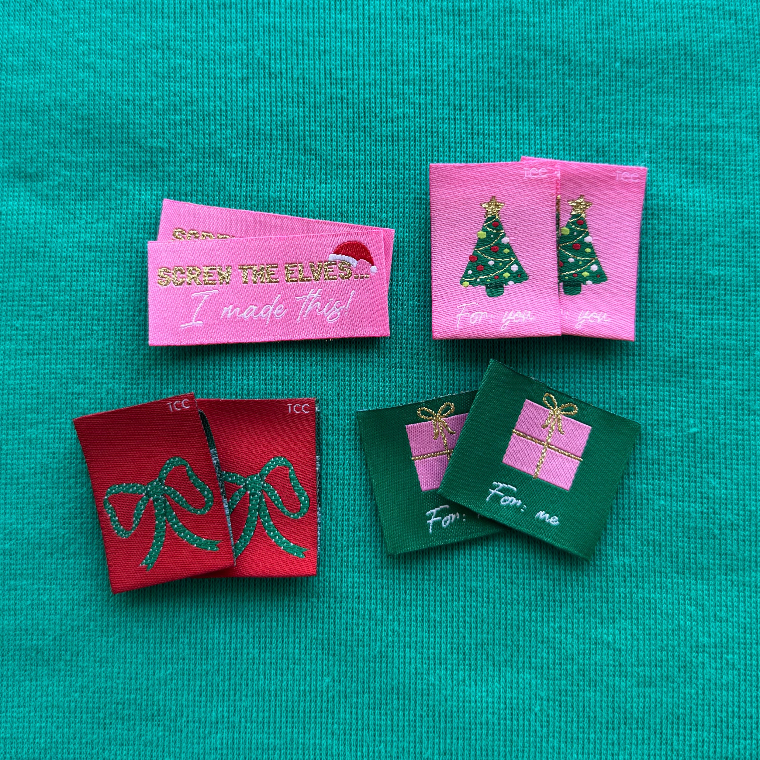 Christmas Sew In Labels