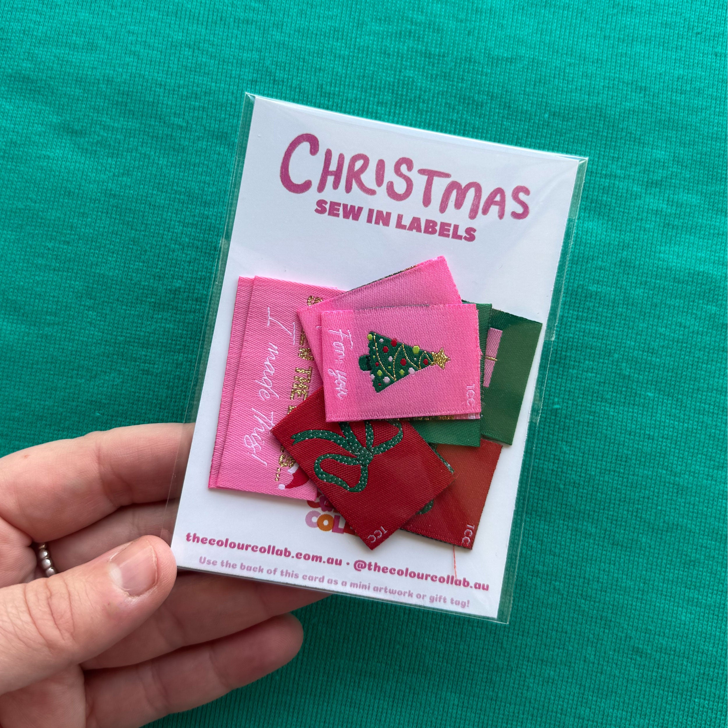 Christmas Sew In Labels