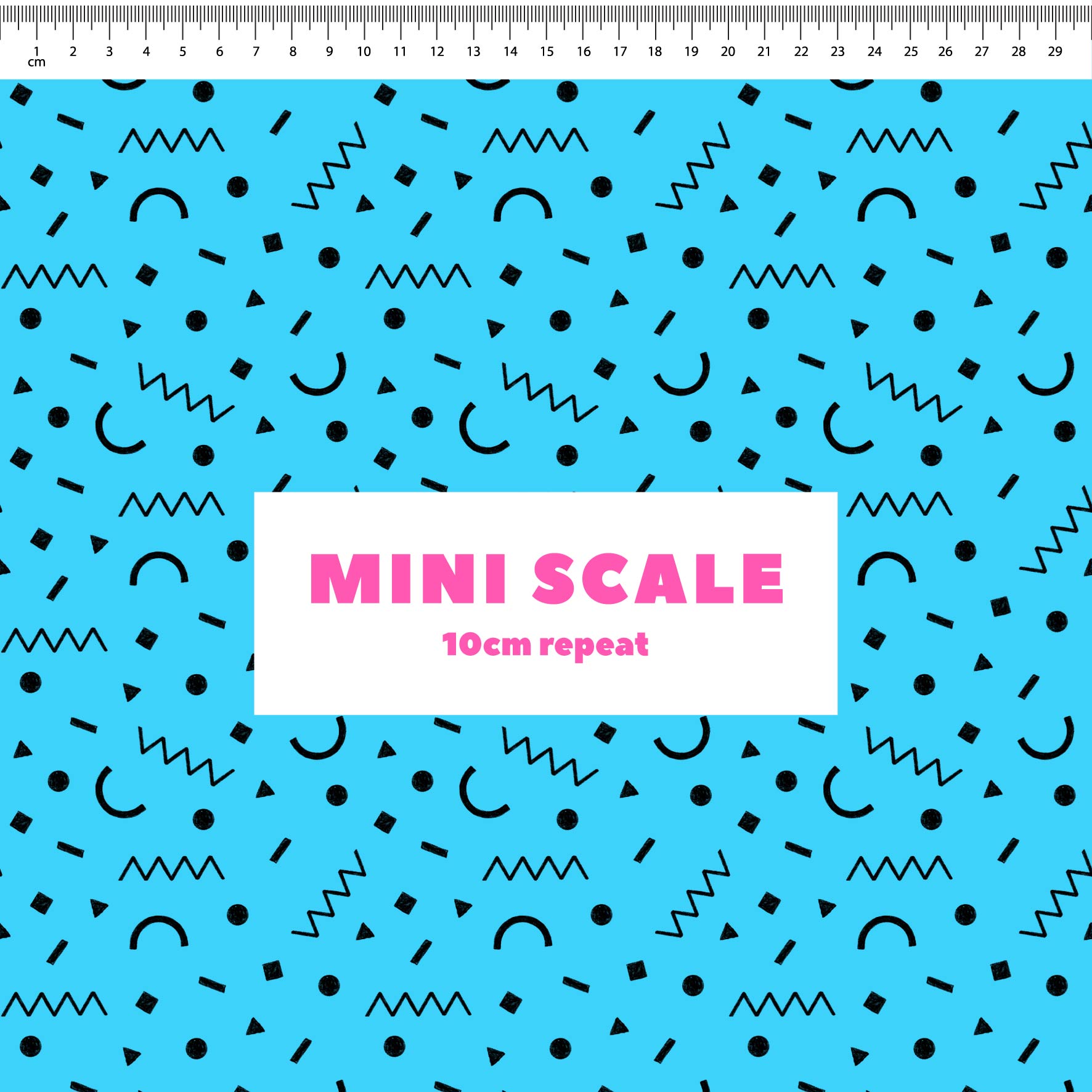 Preorder: Confetti Shapes (Black on Light Blue)