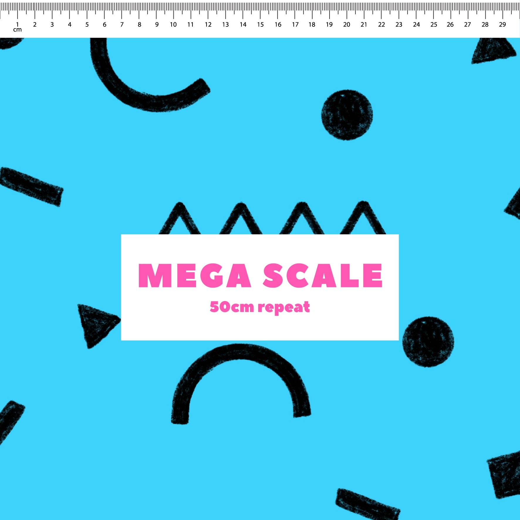 Preorder: Confetti Shapes (Black on Light Blue)