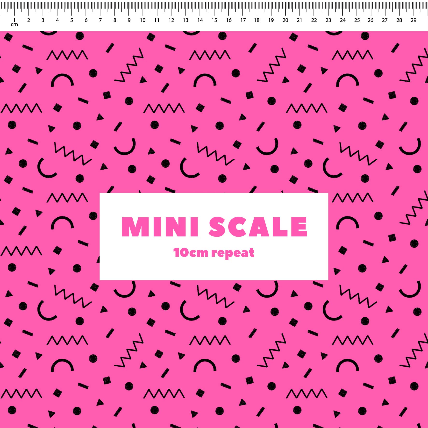 Preorder: Confetti Shapes (Black on Pink)