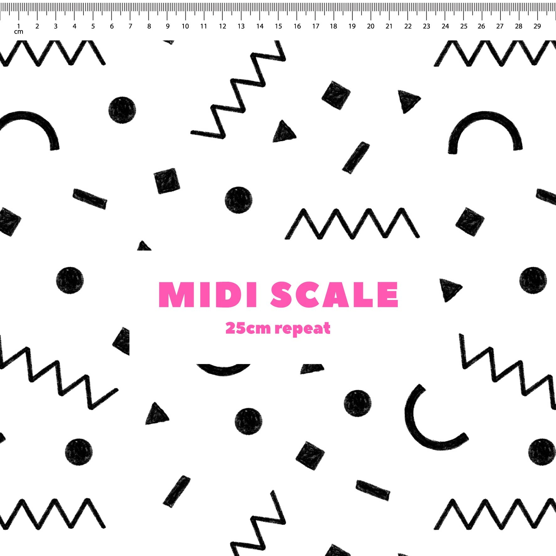 Preorder: Confetti Shapes (Black on White)