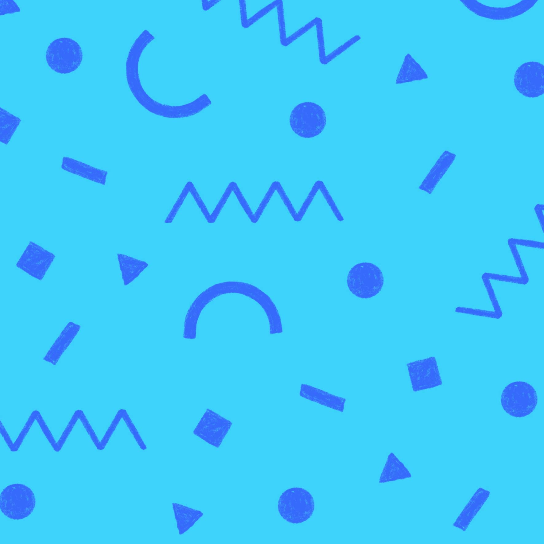 Preorder: Confetti Shapes (Blue on Light Blue)