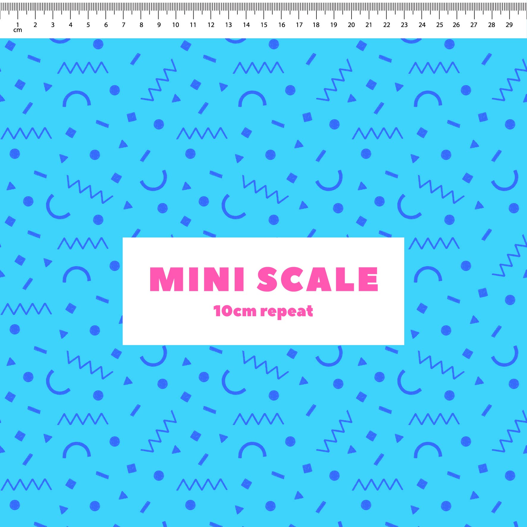 Preorder: Confetti Shapes (Blue on Light Blue)