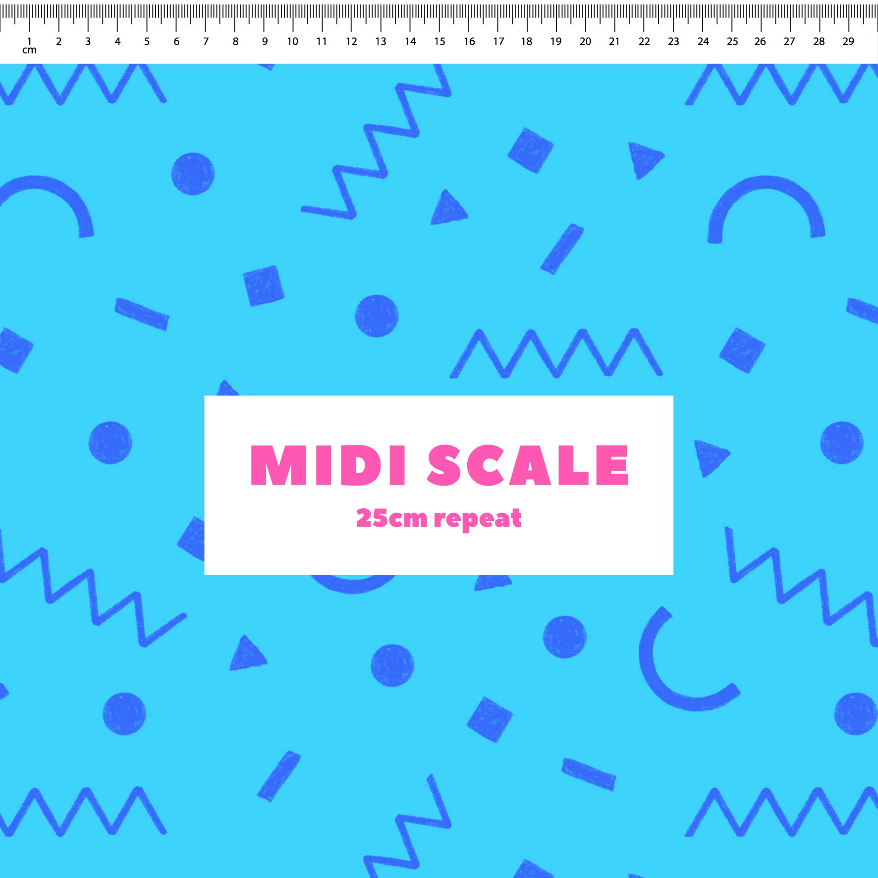 Preorder: Confetti Shapes (Blue on Light Blue)