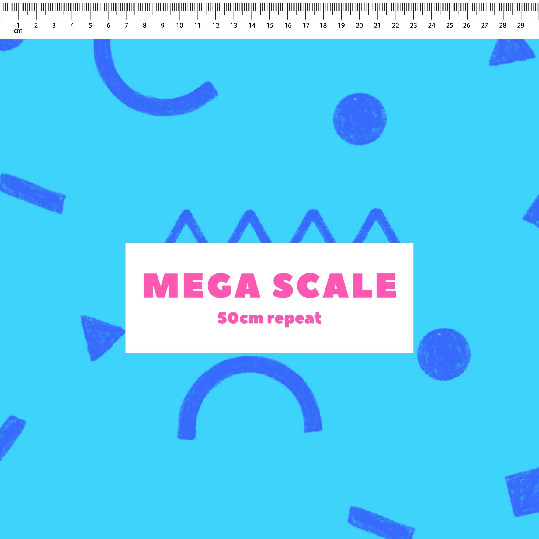 Preorder: Confetti Shapes (Blue on Light Blue)