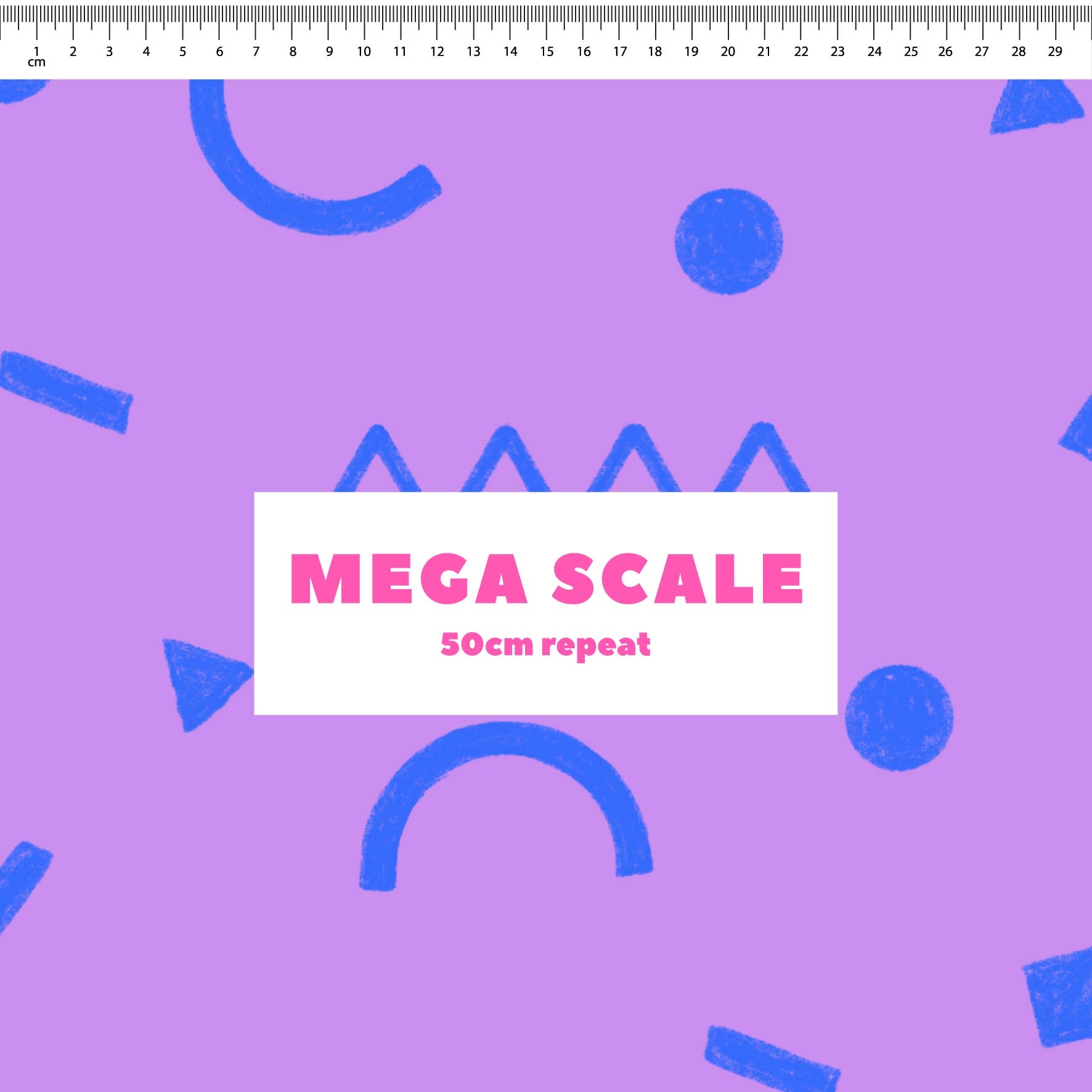 Preorder: Confetti Shapes (Blue on Purple)