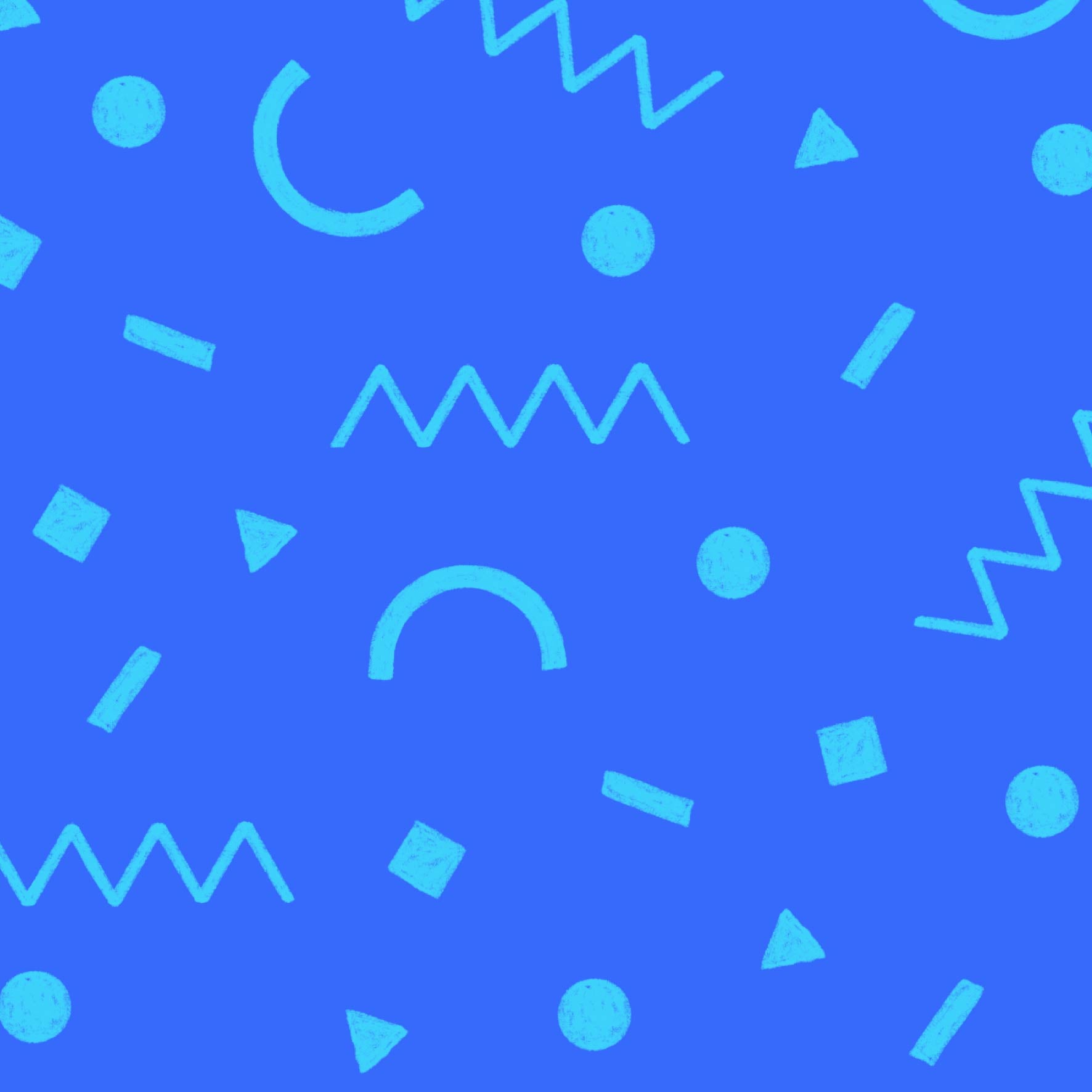 Preorder: Confetti Shapes (Light Blue on Blue)