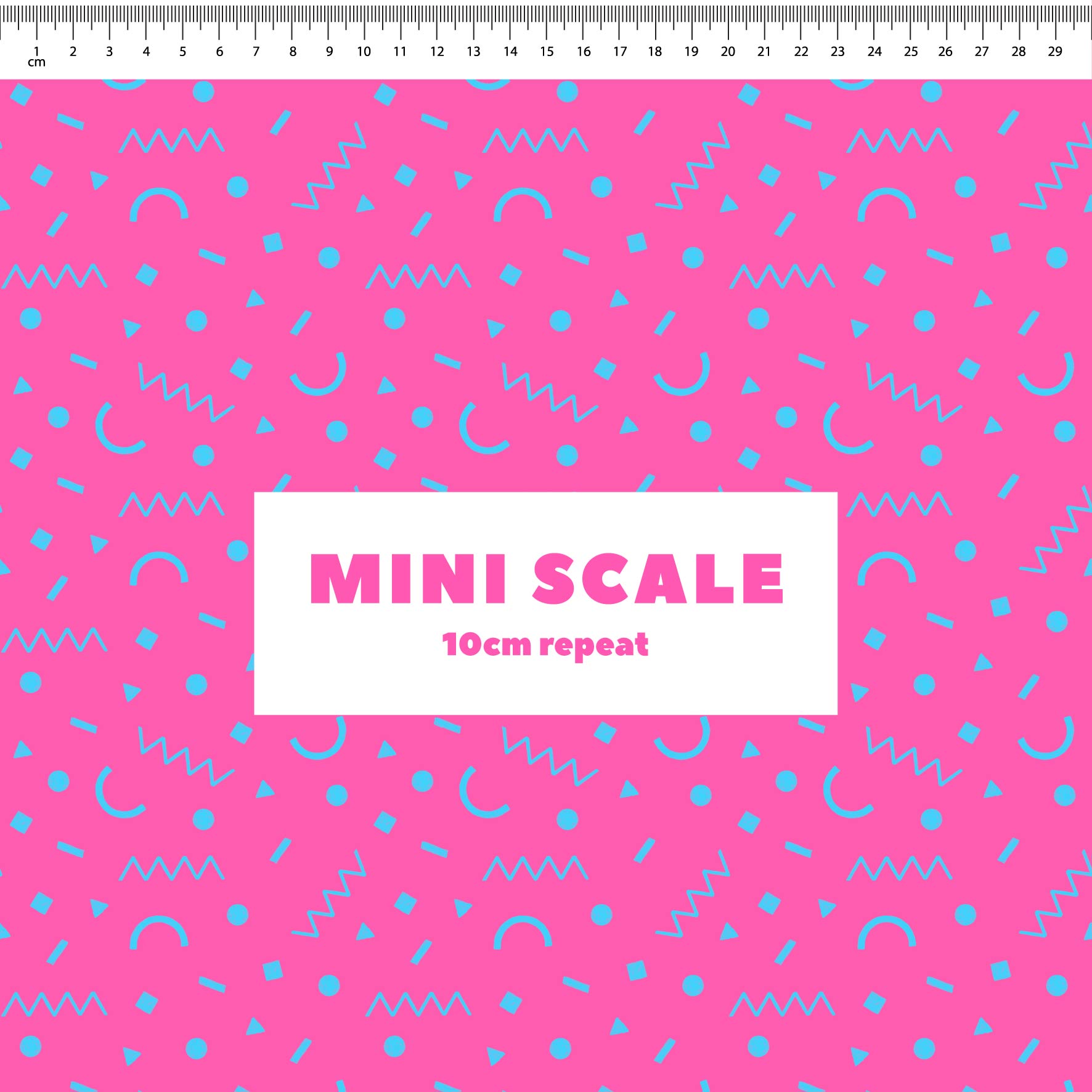 Preorder: Confetti Shapes (Light Blue on Pink)