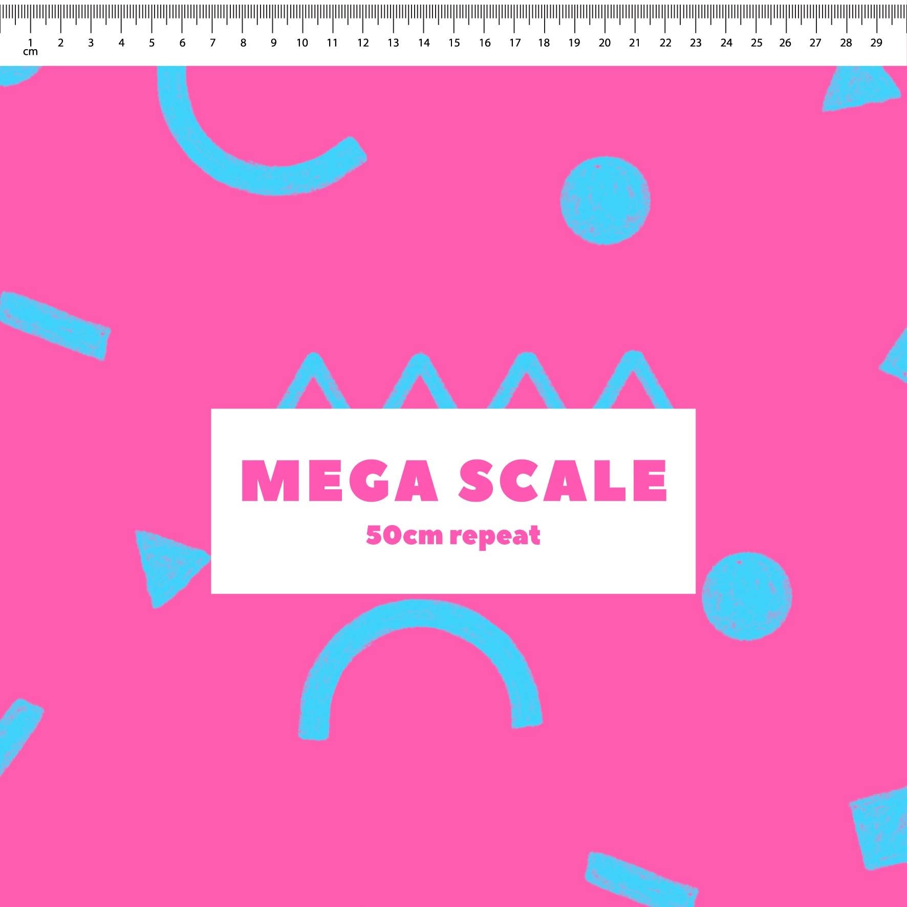 Preorder: Confetti Shapes (Light Blue on Pink)