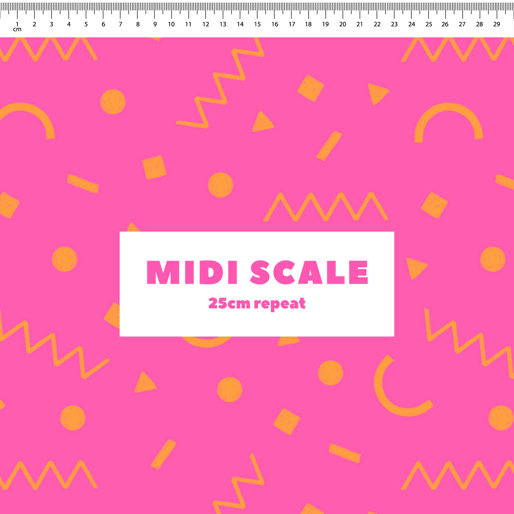 Preorder: Confetti Shapes (Orange on Pink)