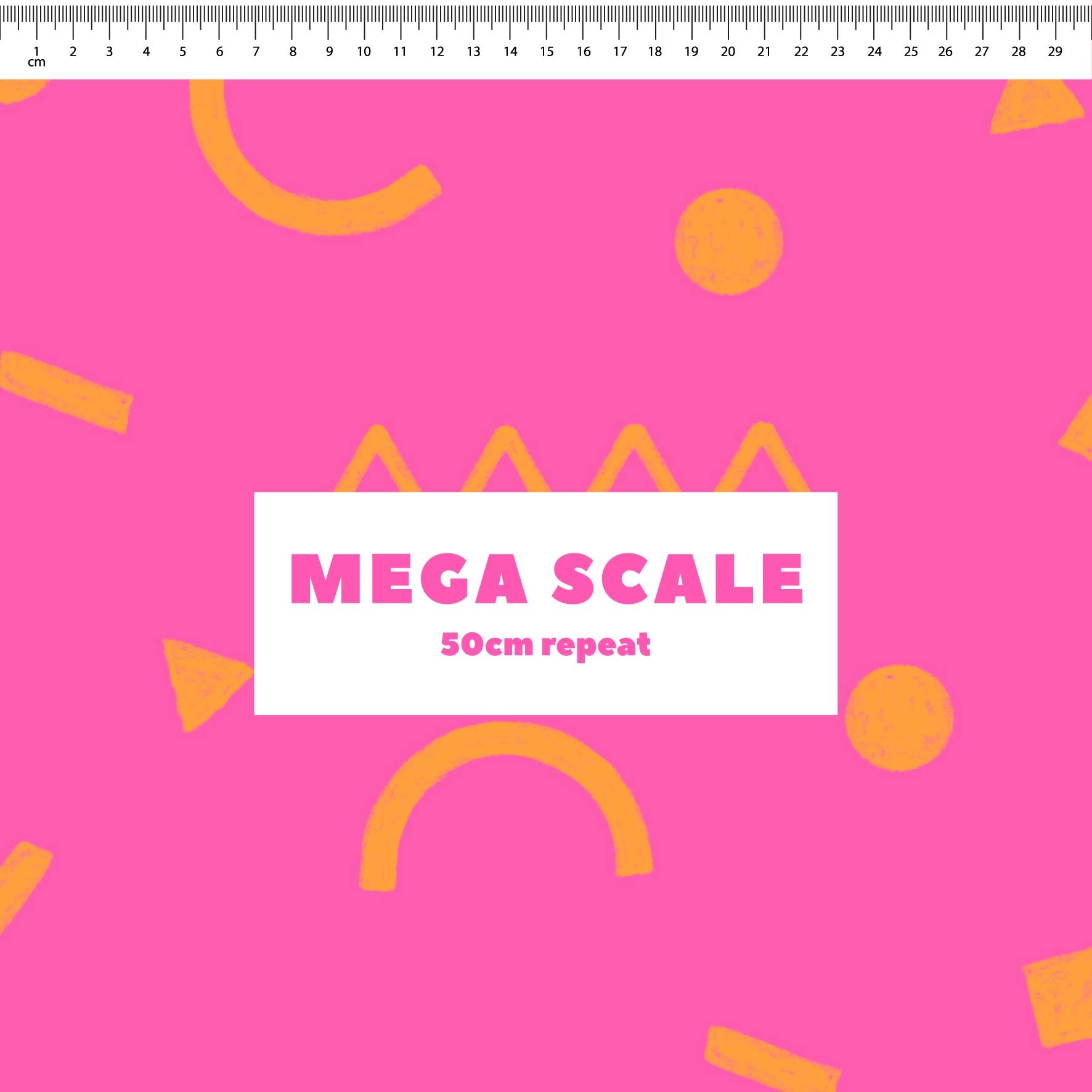 Preorder: Confetti Shapes (Orange on Pink)