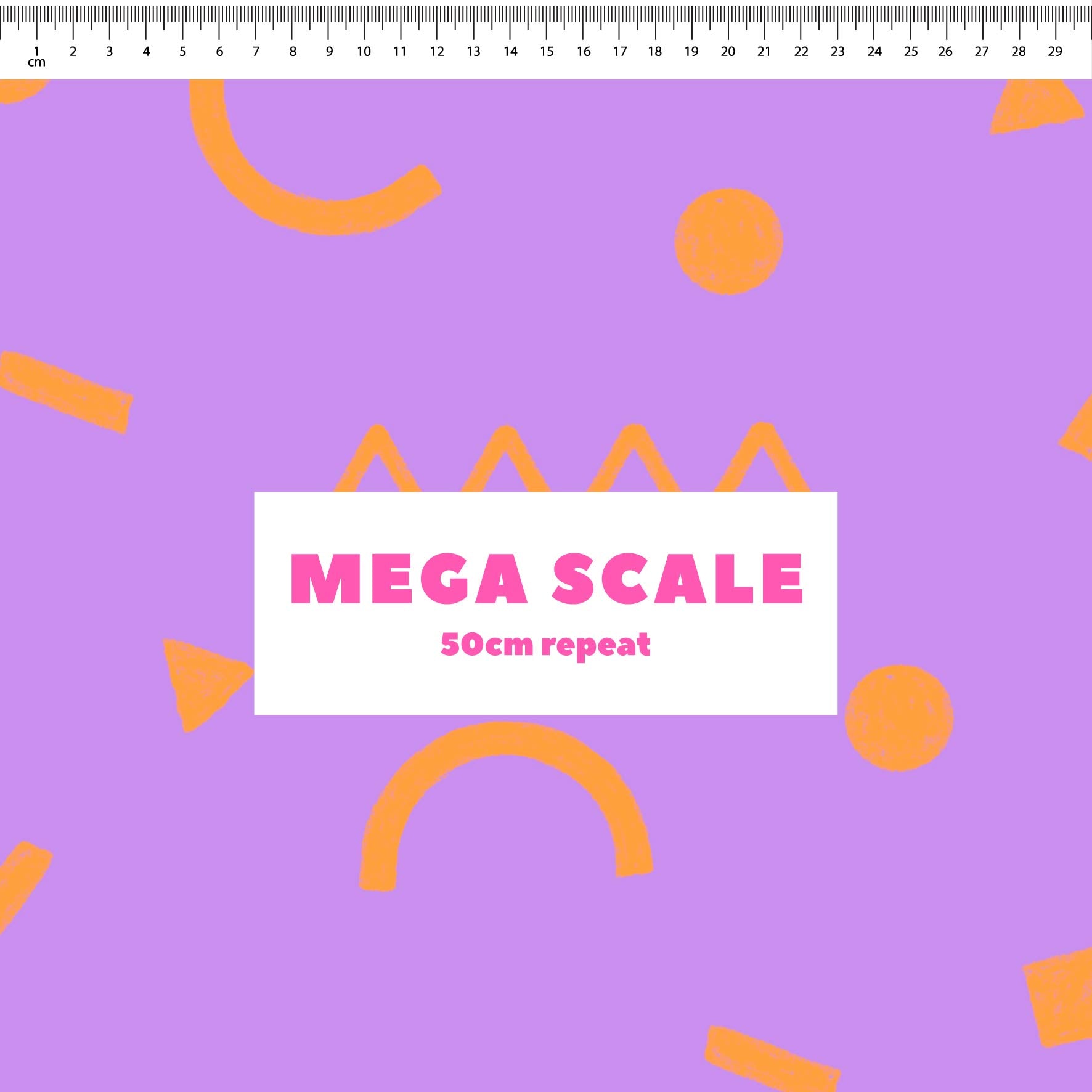 Preorder: Confetti Shapes (Orange on Purple)