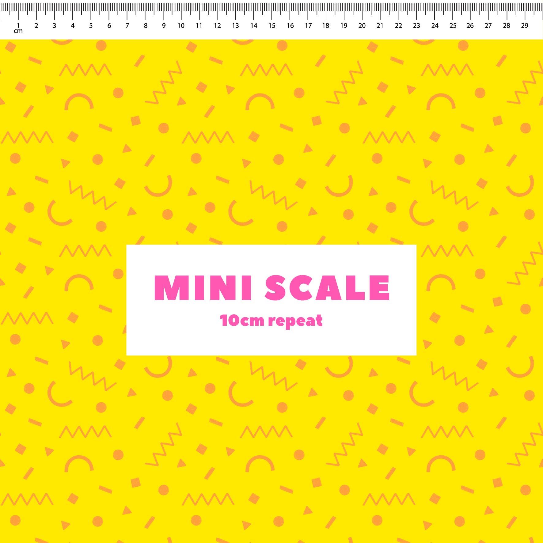 Preorder: Confetti Shapes (Orange on Yellow)