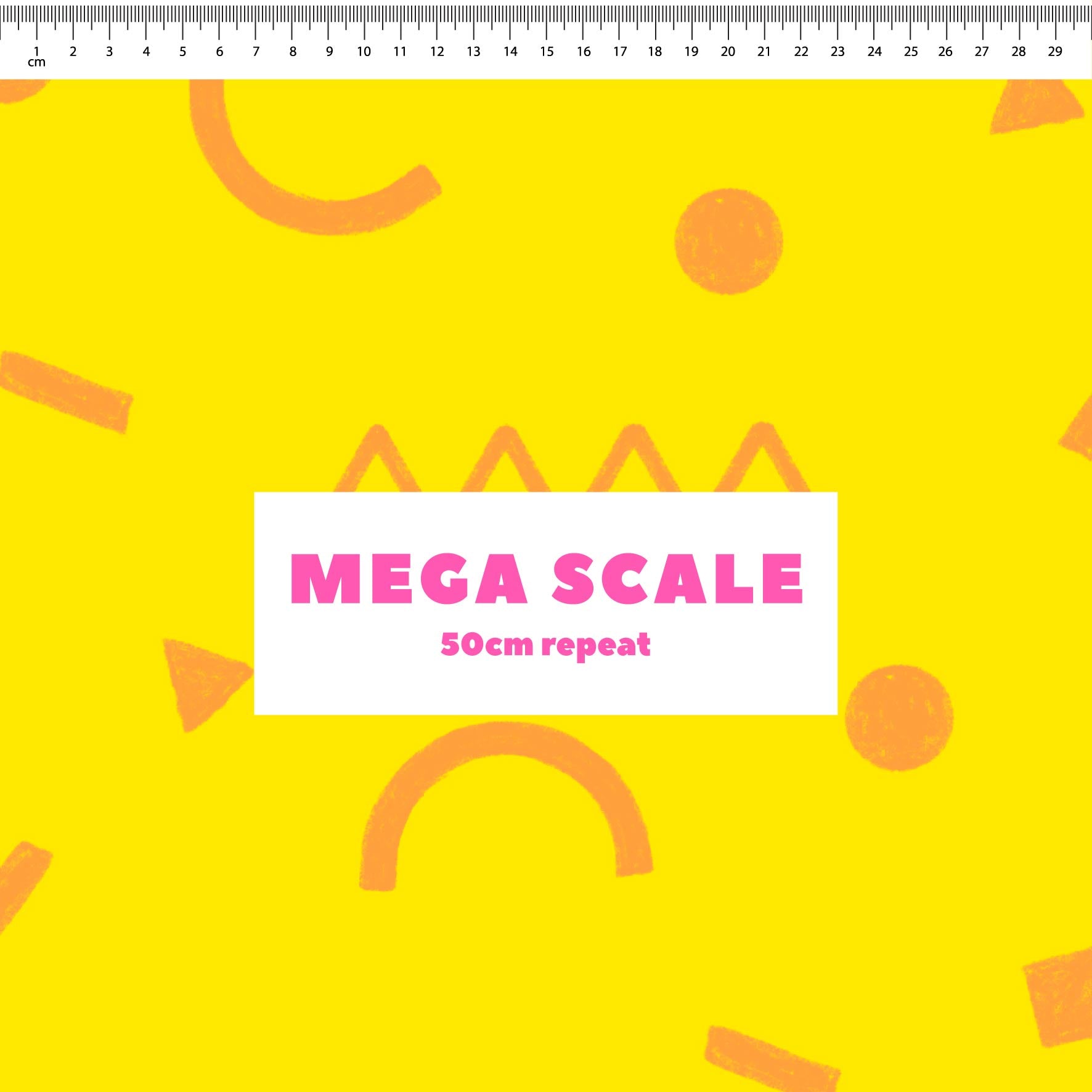 Preorder: Confetti Shapes (Orange on Yellow)