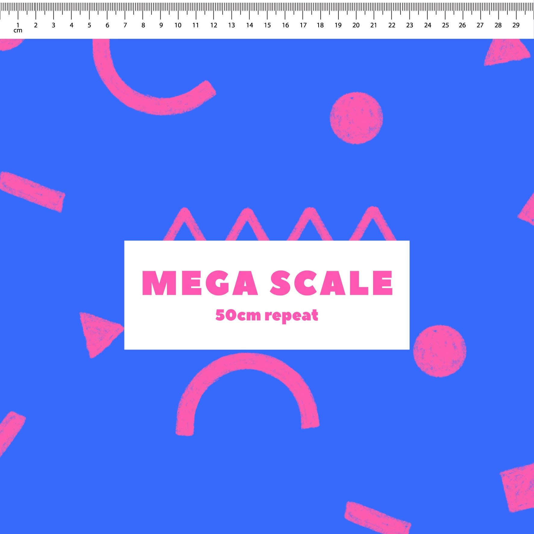 Preorder: Confetti Shapes (Pink on Blue)