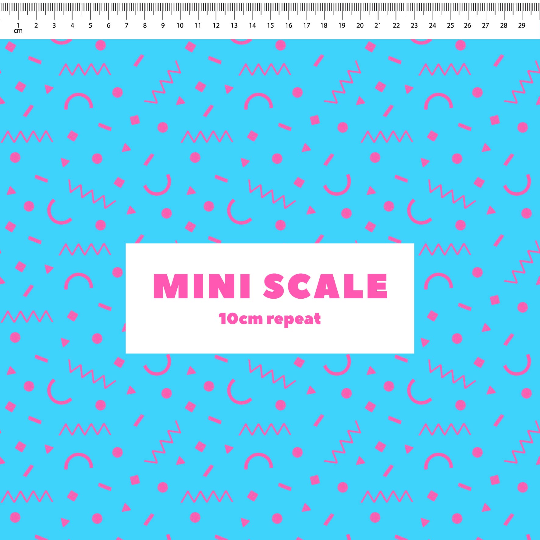 Preorder: Confetti Shapes (Pink on Light Blue)