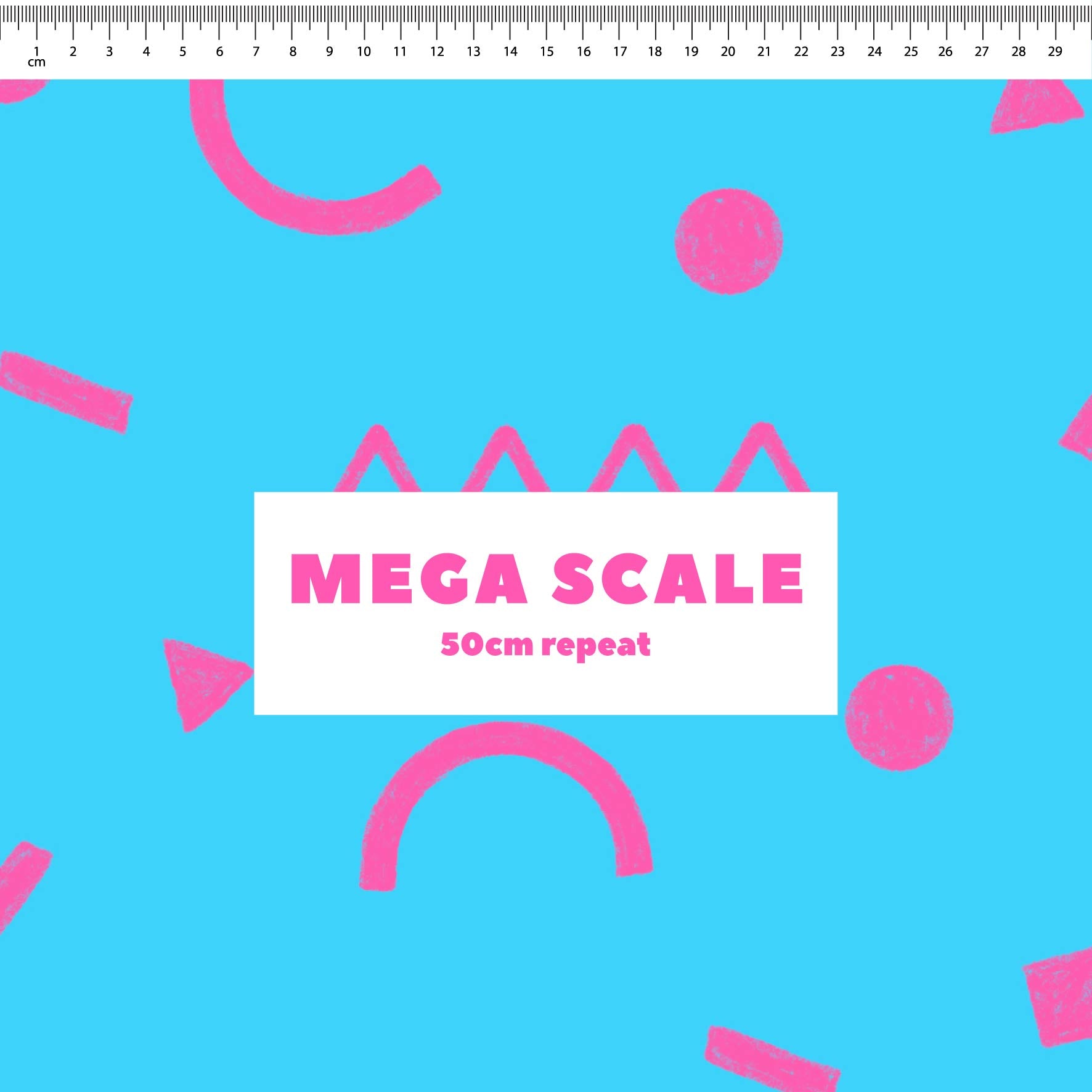 Preorder: Confetti Shapes (Pink on Light Blue)