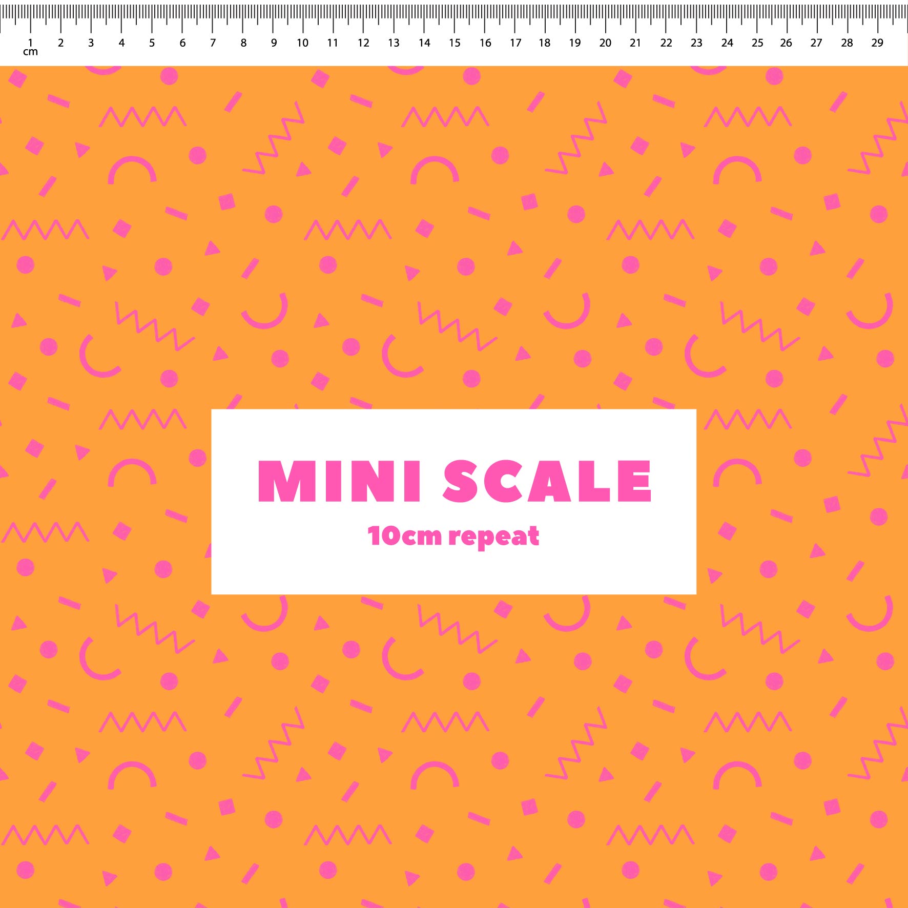 Preorder: Confetti Shapes (Pink on Orange)