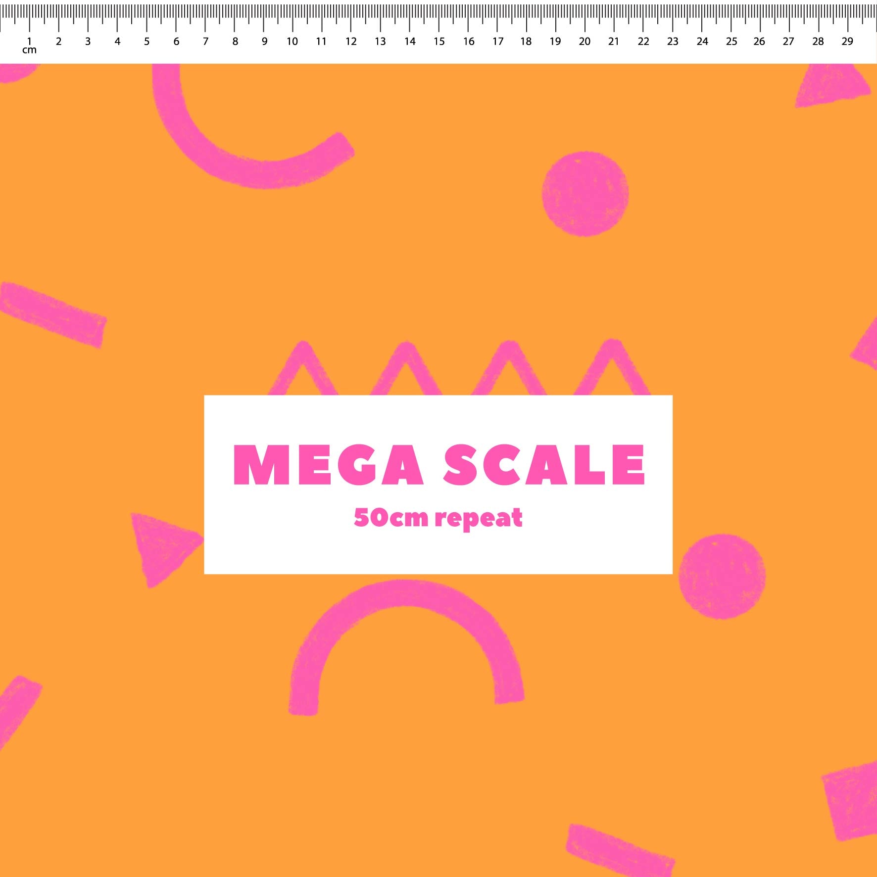 Preorder: Confetti Shapes (Pink on Orange)