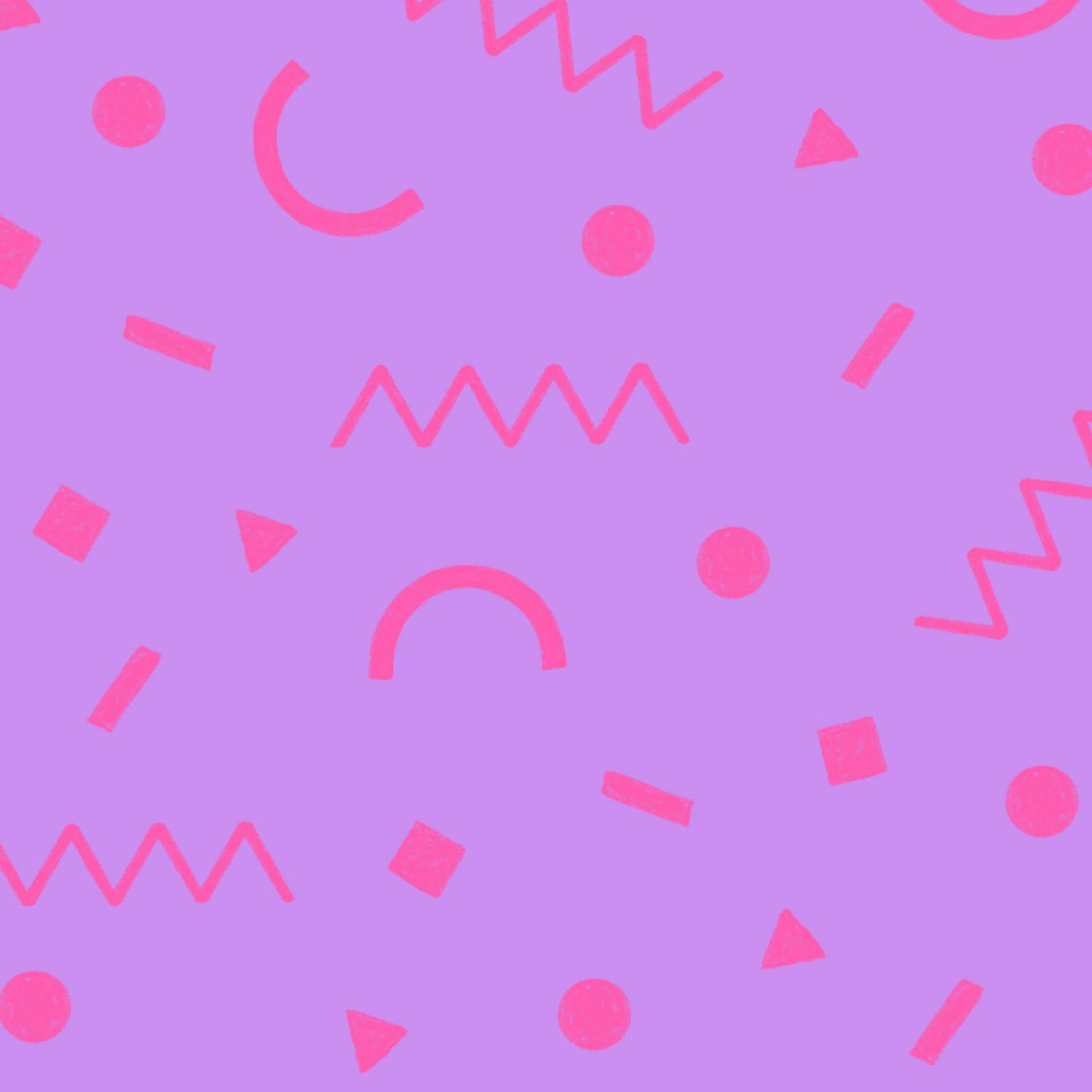 Preorder: Confetti Shapes (Pink on Purple)