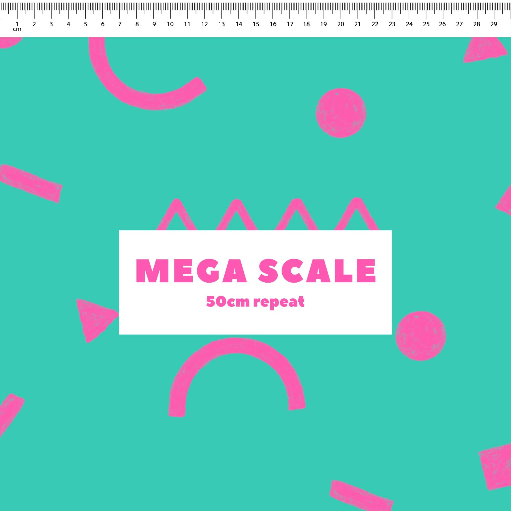 Preorder: Confetti Shapes (Pink on Teal)