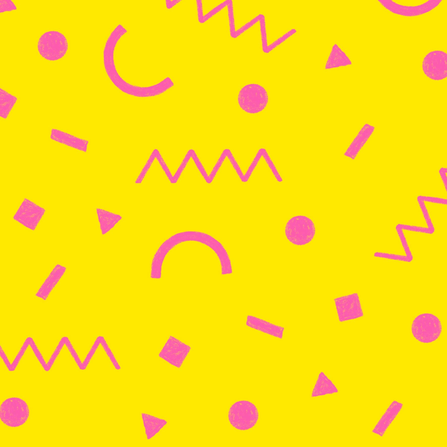 Preorder: Confetti Shapes (Pink on Yellow)