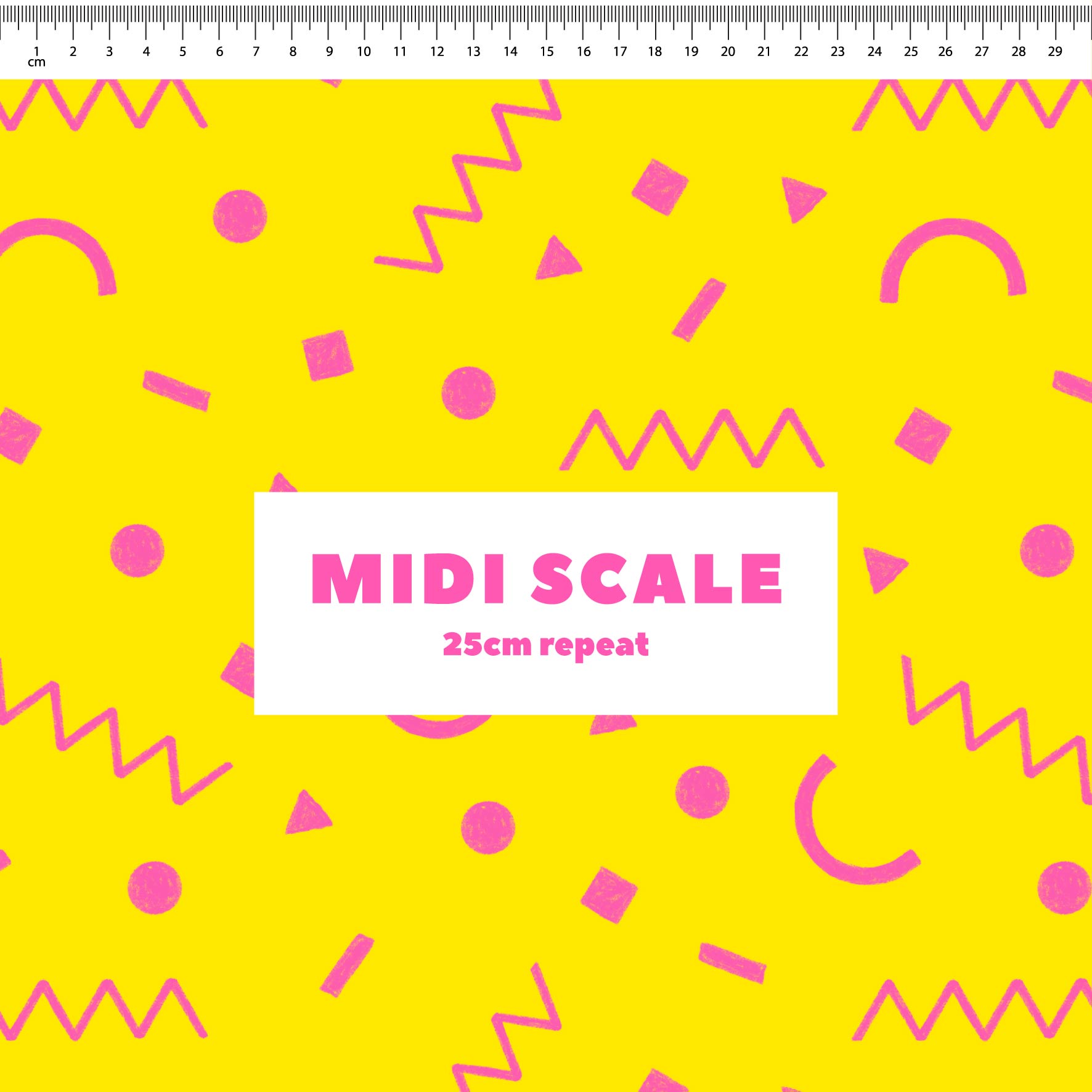 Preorder: Confetti Shapes (Pink on Yellow)