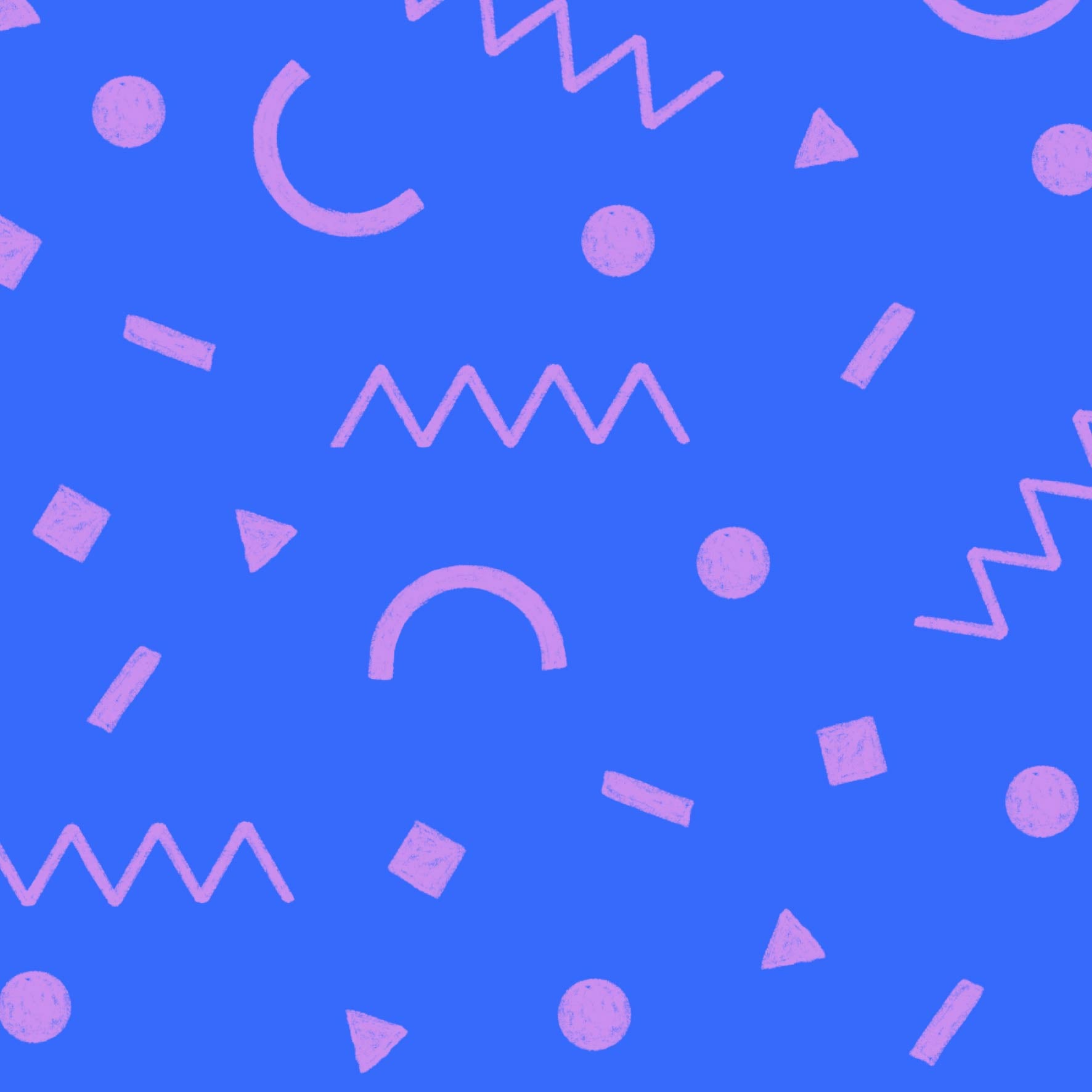 Preorder: Confetti Shapes (Purple on Blue)