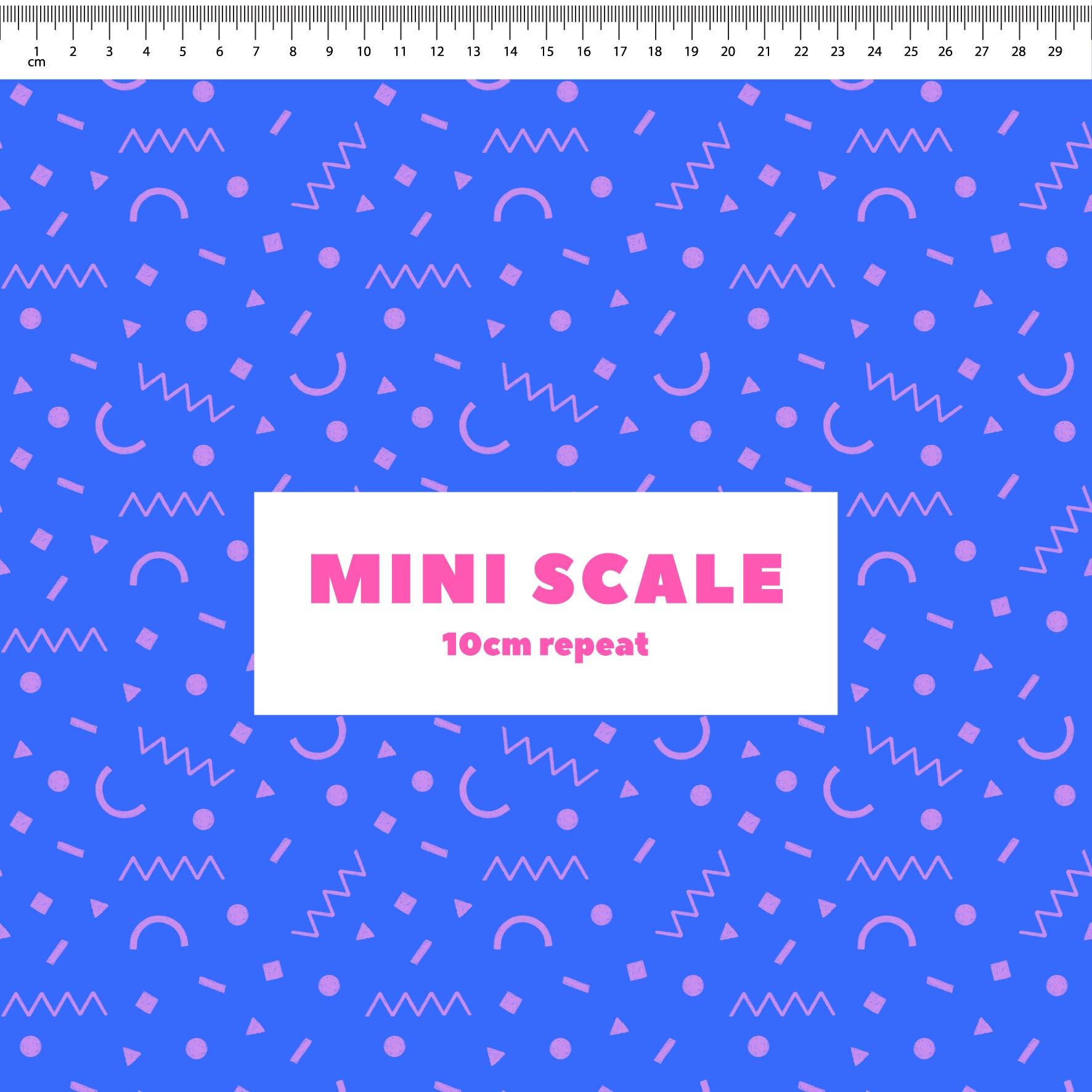 Preorder: Confetti Shapes (Purple on Blue)