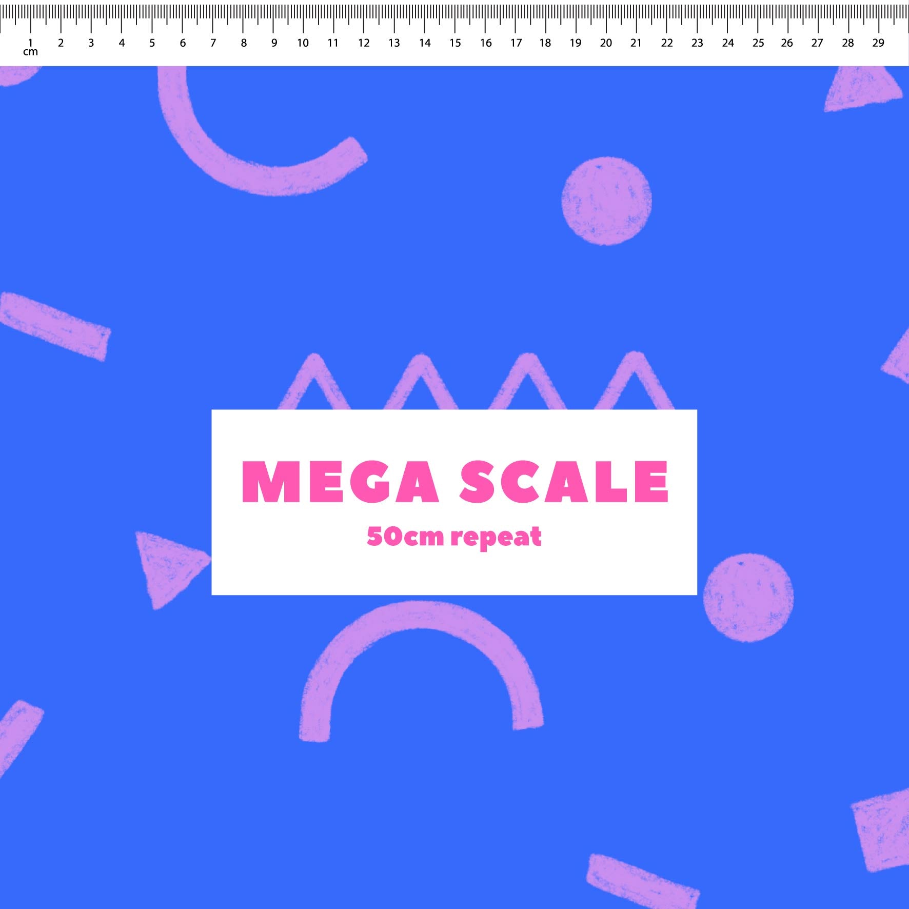 Preorder: Confetti Shapes (Purple on Blue)