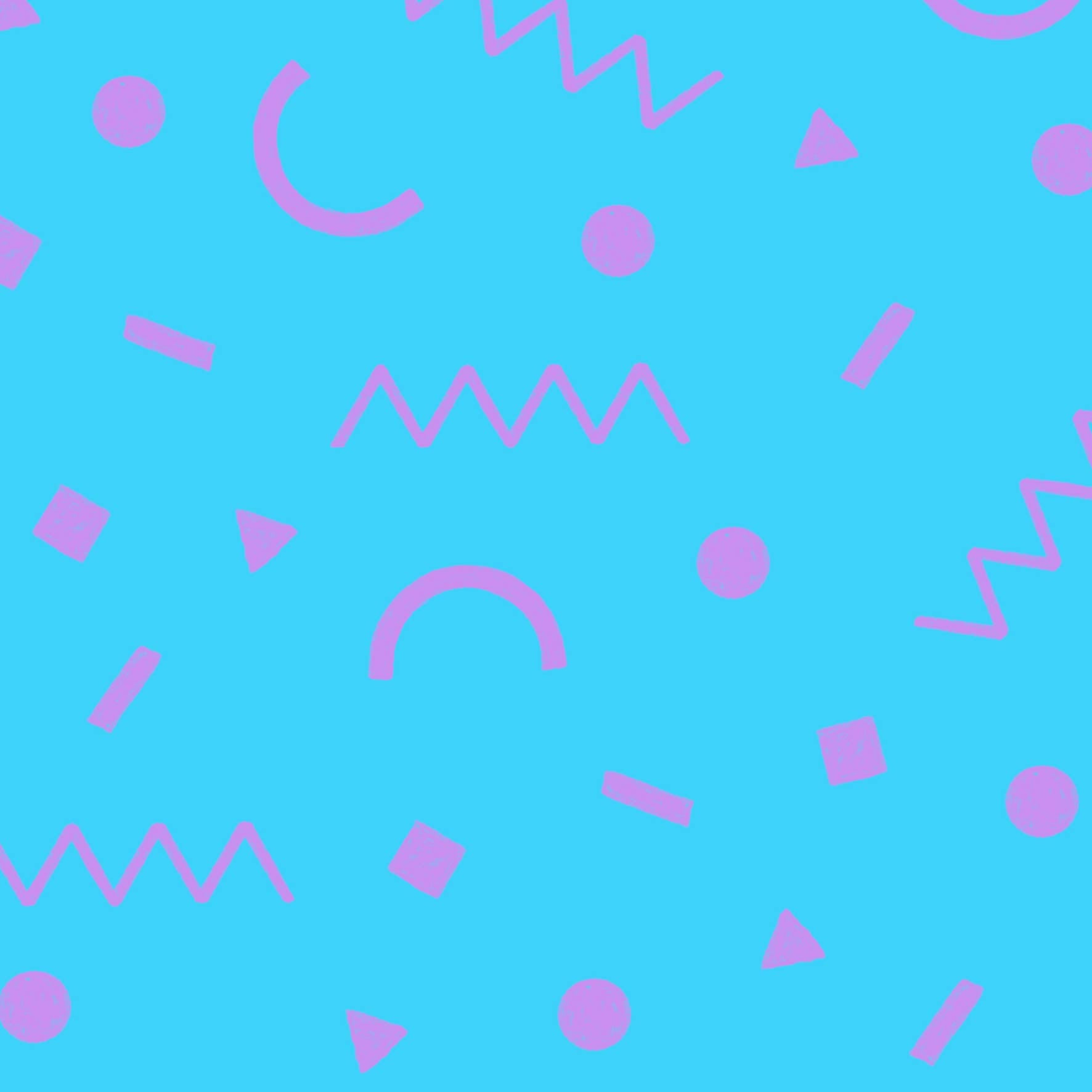 Preorder: Confetti Shapes (Purple on Light Blue)