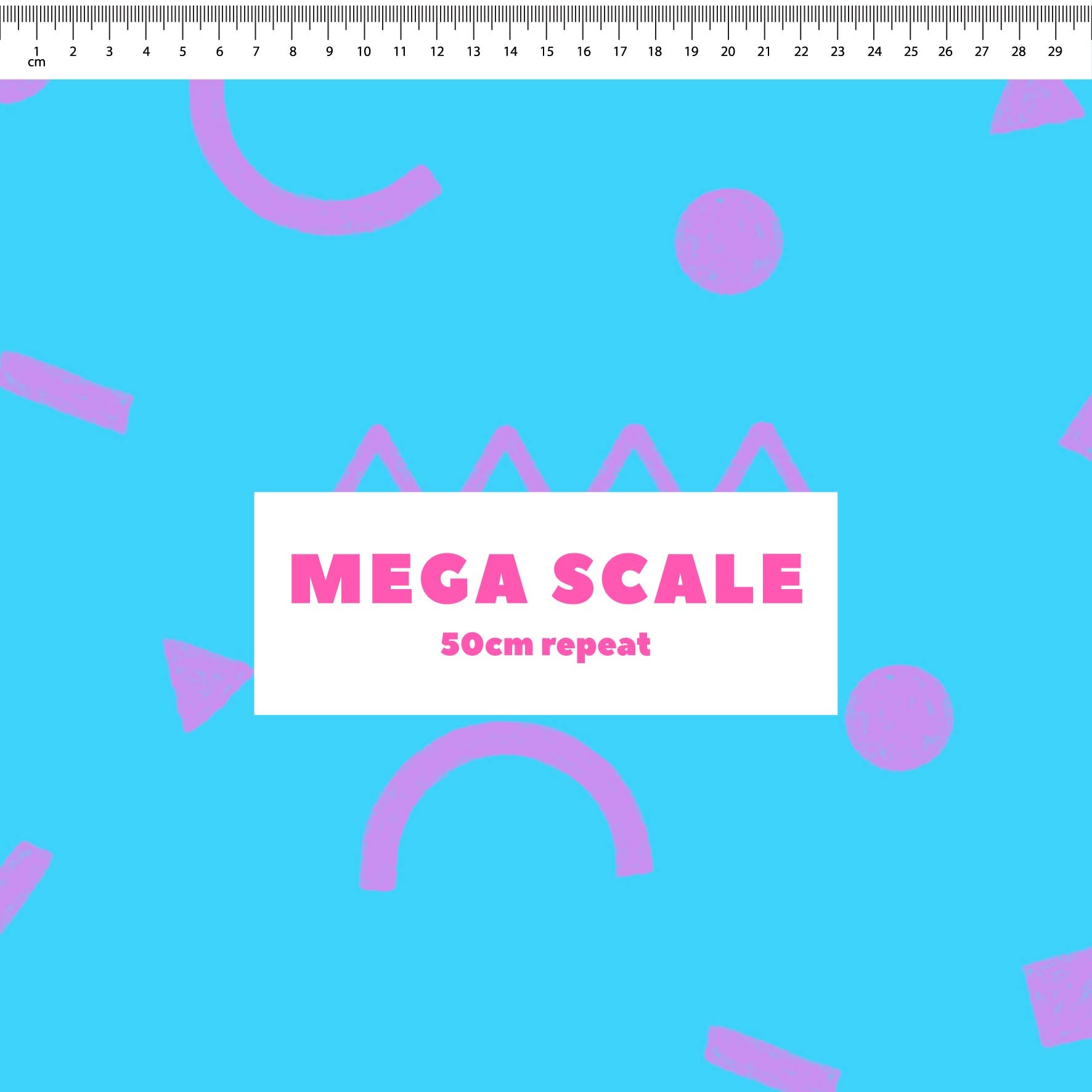 Preorder: Confetti Shapes (Purple on Light Blue)