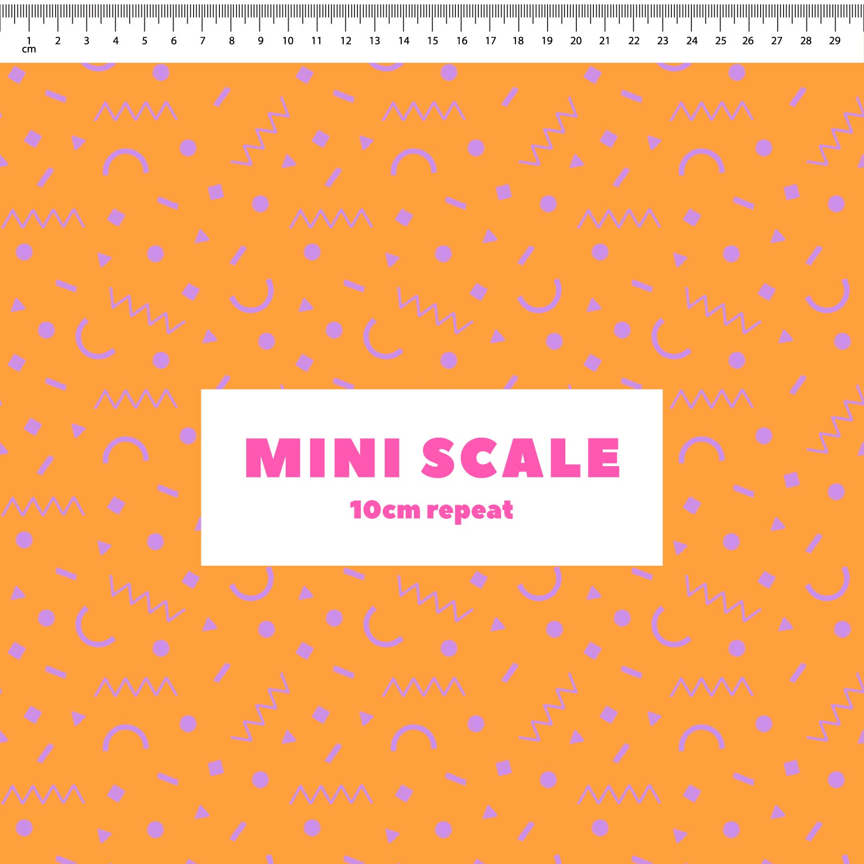 Preorder: Confetti Shapes (Purple on Orange)