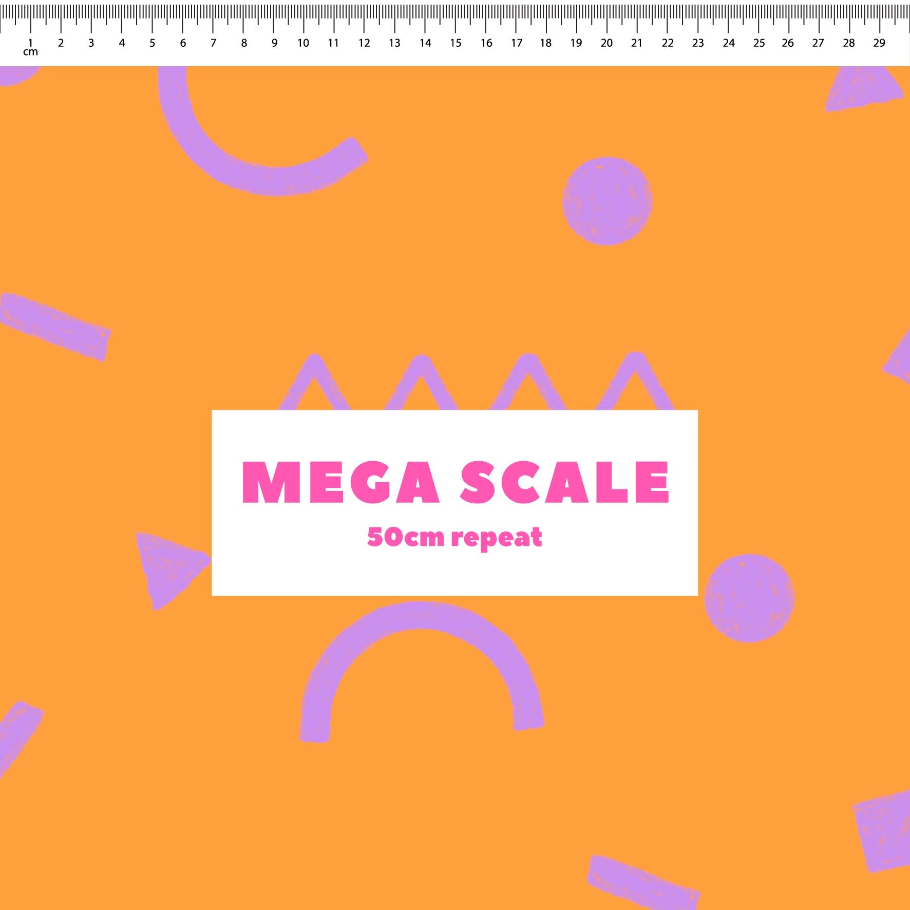 Preorder: Confetti Shapes (Purple on Orange)