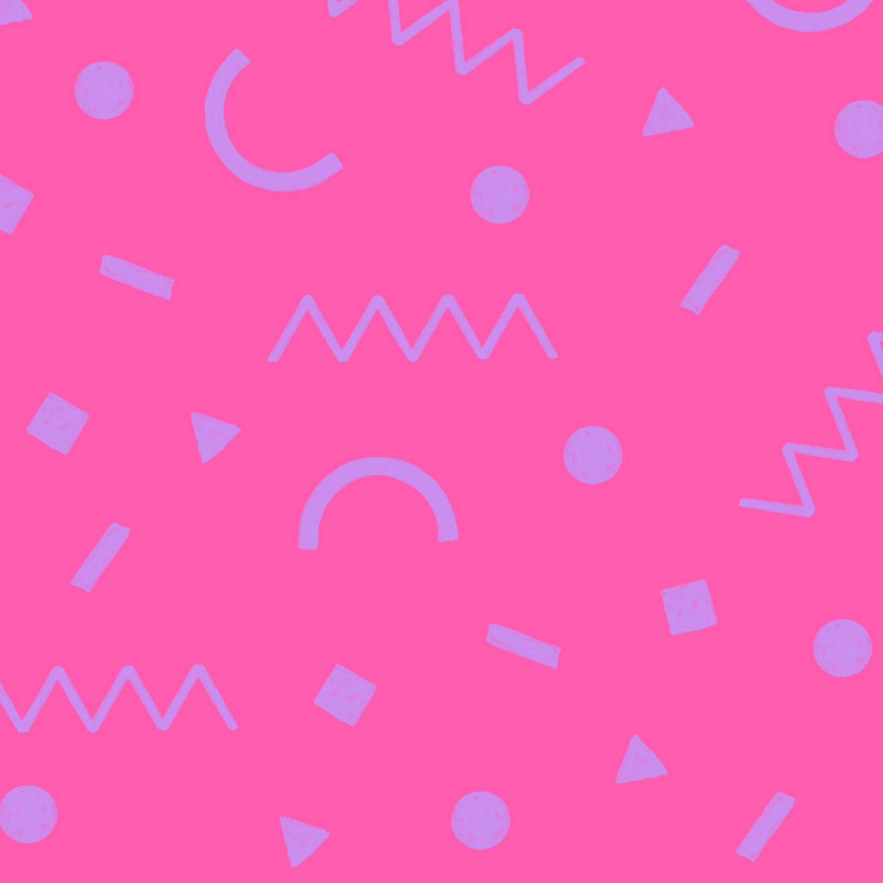 Preorder: Confetti Shapes (Purple on Pink)