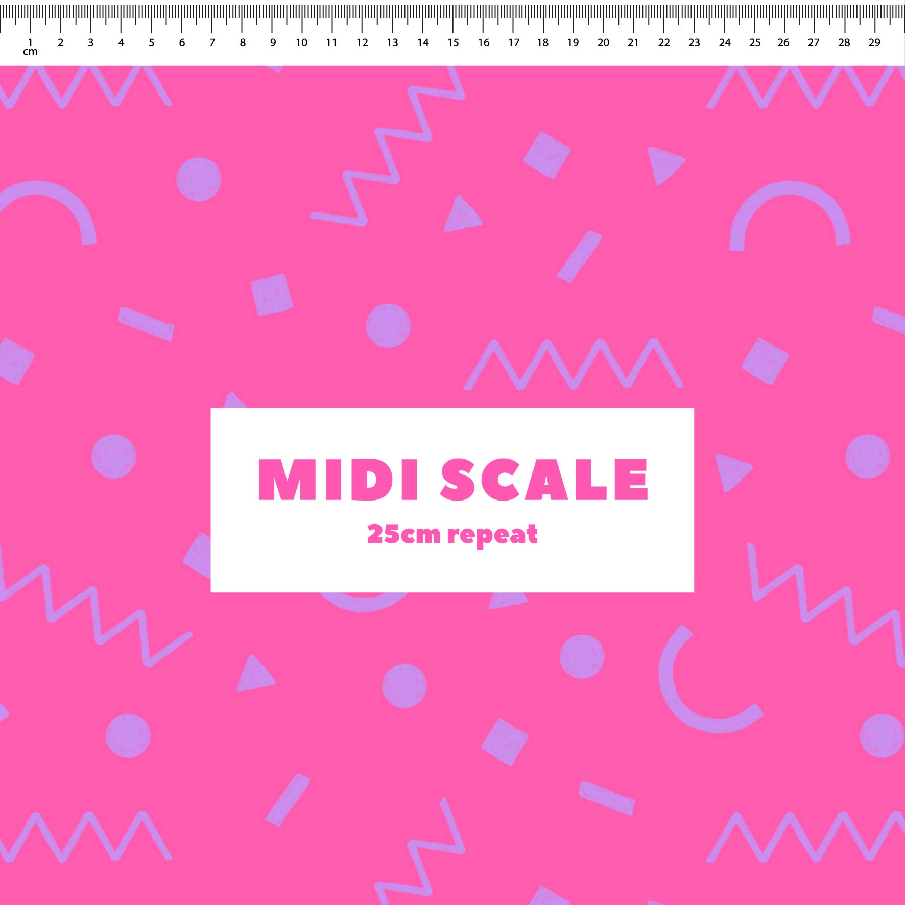 Preorder: Confetti Shapes (Purple on Pink)