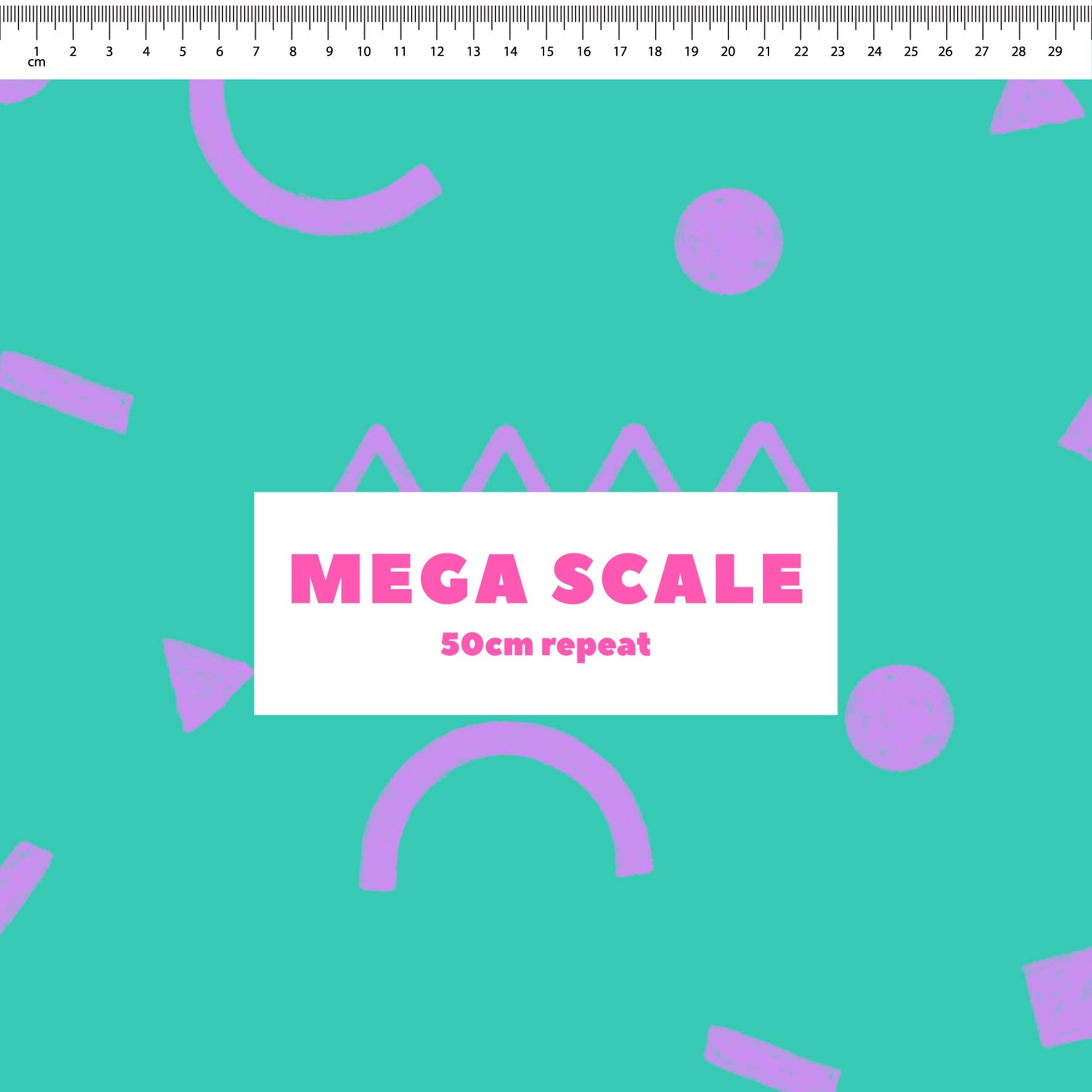 Preorder: Confetti Shapes (Purple on Teal)