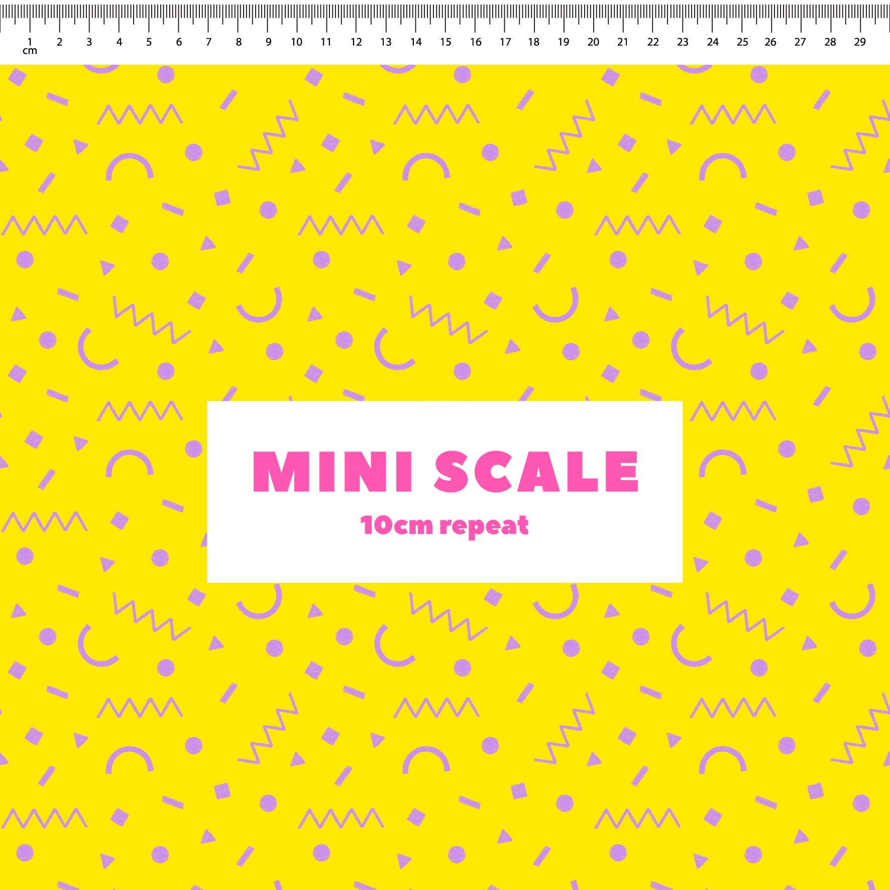 Preorder: Confetti Shapes (Purple on Yellow)