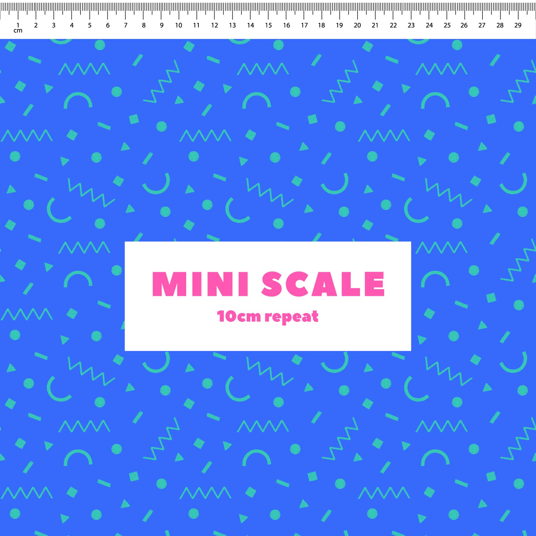 Preorder: Confetti Shapes (Teal on Blue)