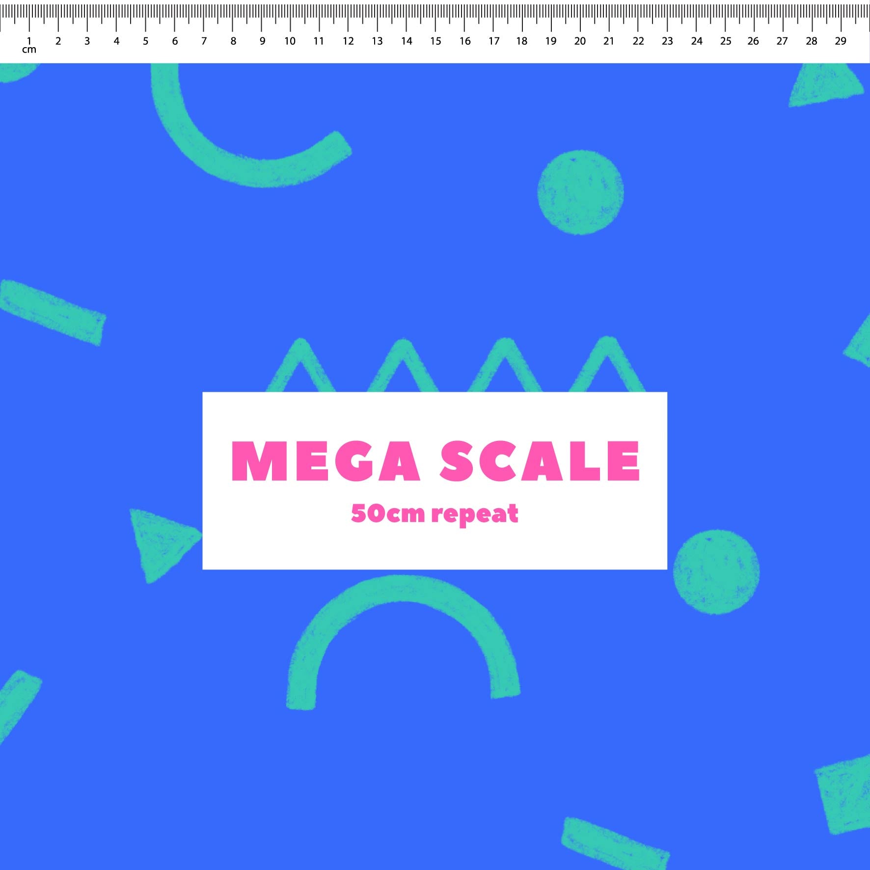 Preorder: Confetti Shapes (Teal on Blue)