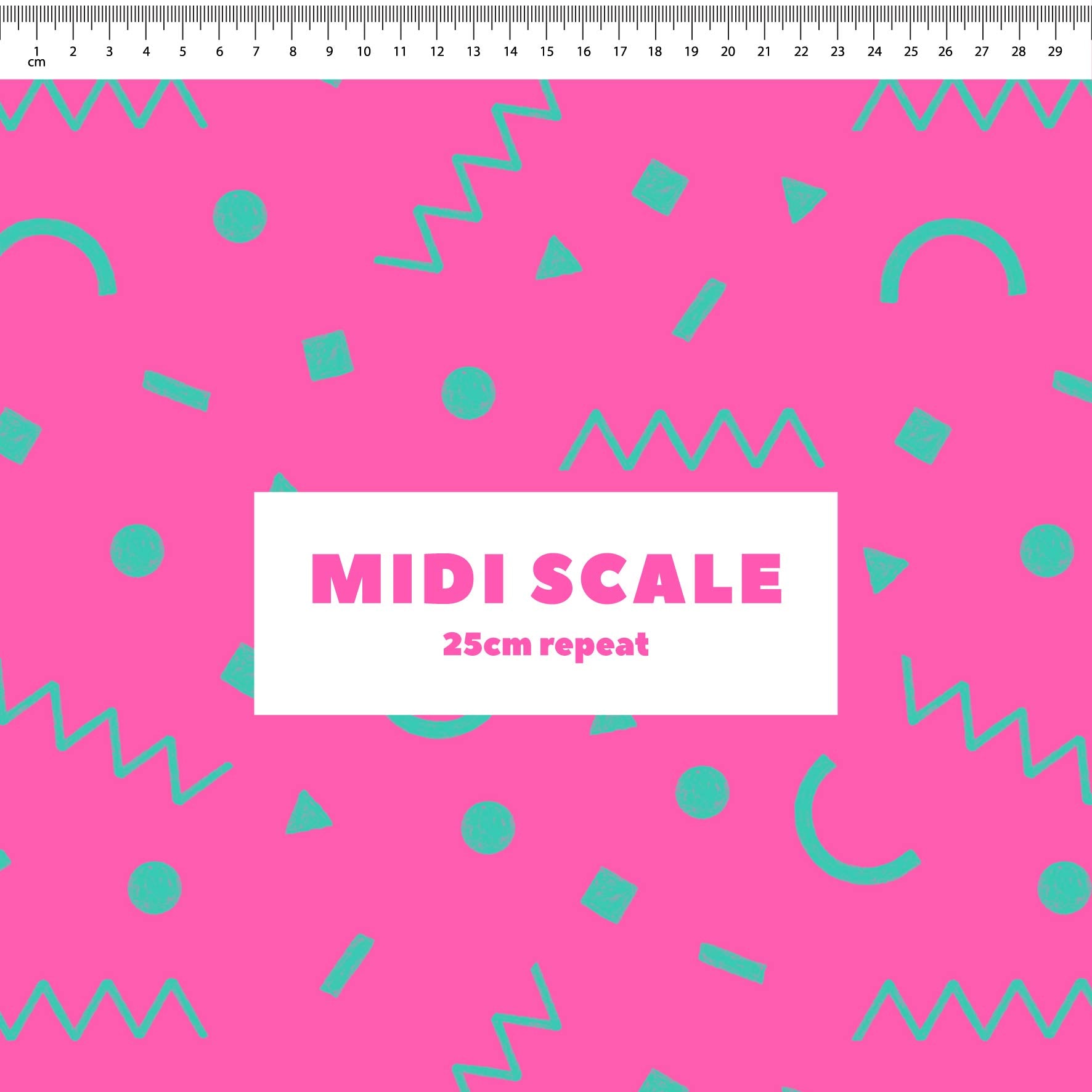 Preorder: Confetti Shapes (Teal on Pink)