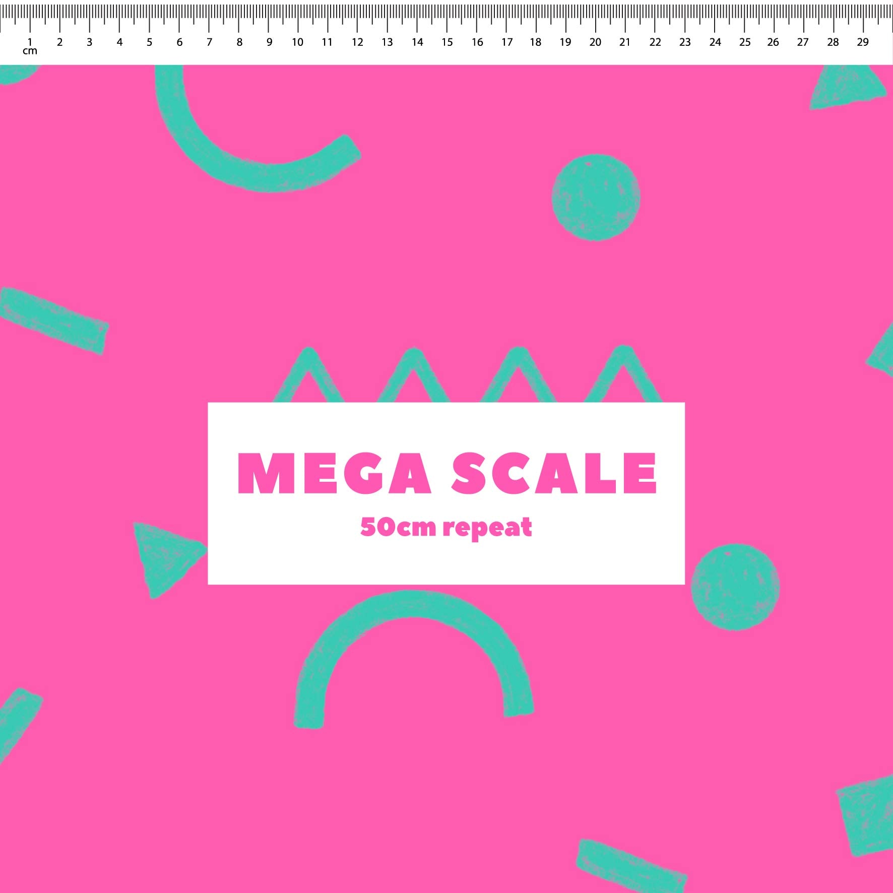 Preorder: Confetti Shapes (Teal on Pink)